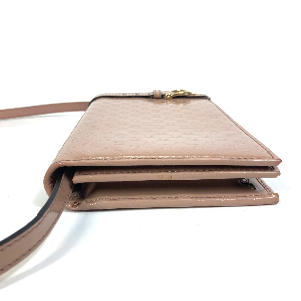 Gucci Beige Patent Leather Shoulder Bag (Pre-Owned)