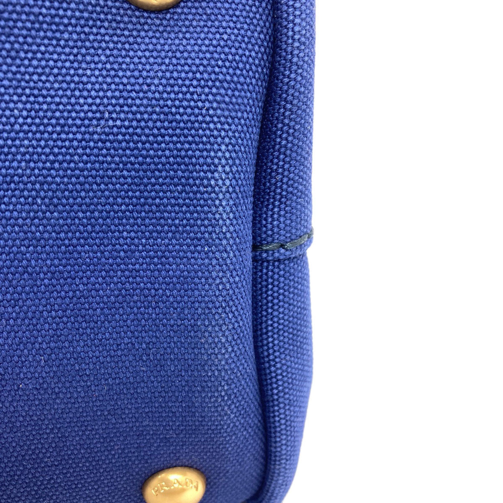 Prada Blue Canvas Handbag (Pre-Owned)