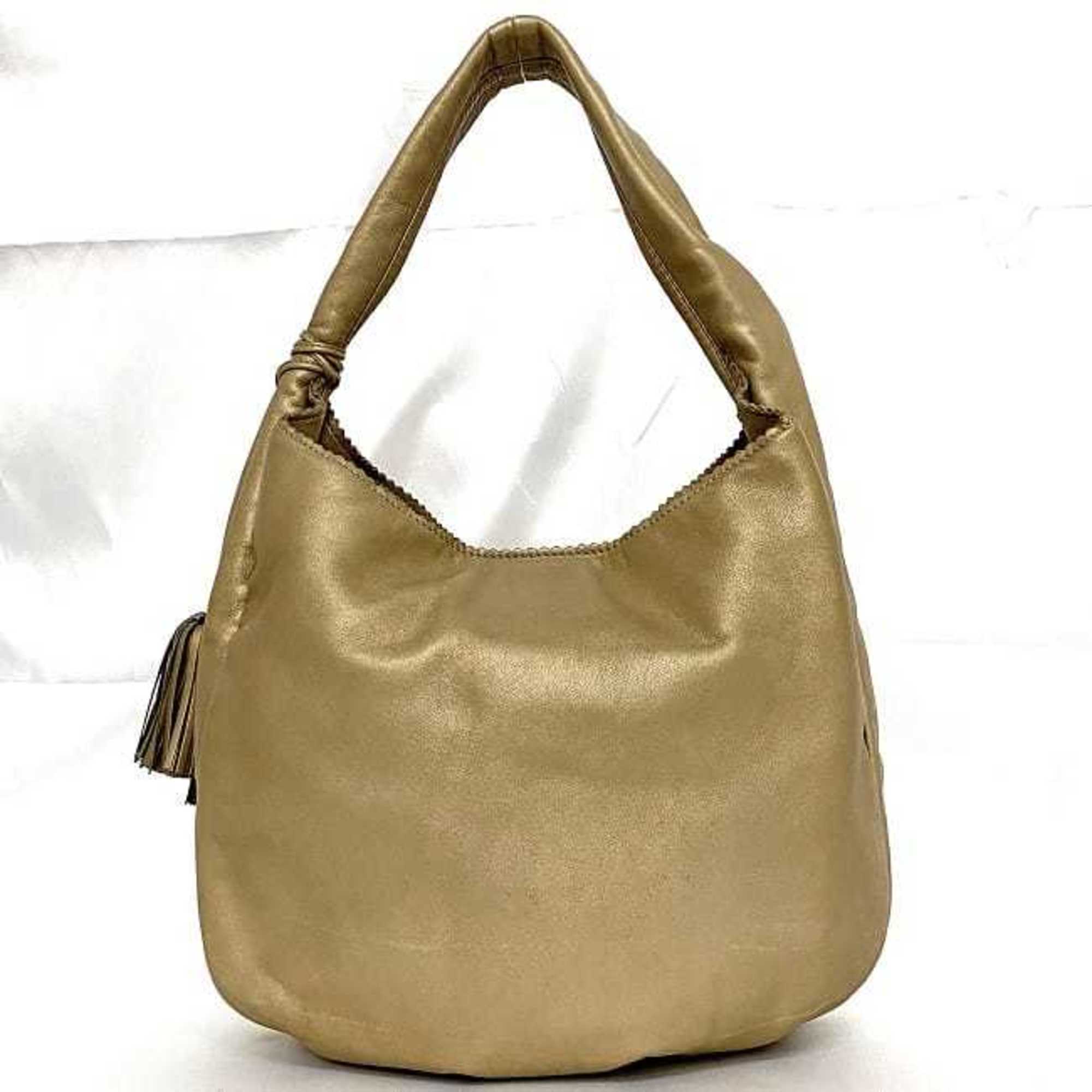 Loewe Gold Nappa Leather Shoulder Bag (Pre-Owned)