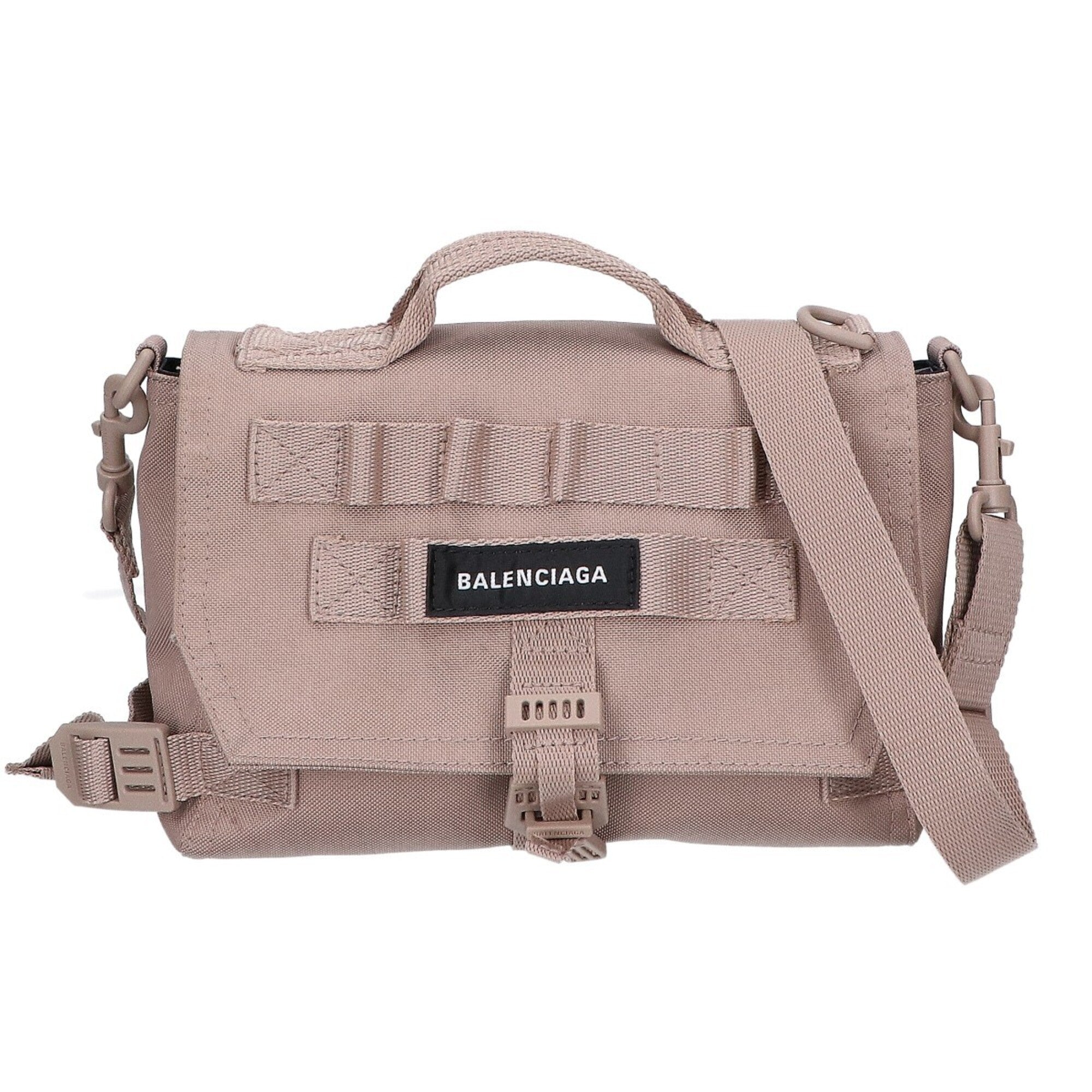 Balenciaga Beige Nylon Messenger Bag Shoulder Bag (Pre-Owned)