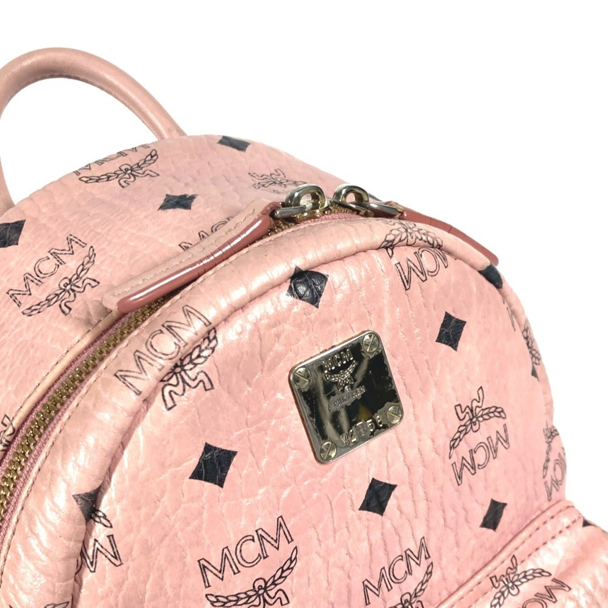 Mcm Pink Leather Backpack (Pre-Owned)