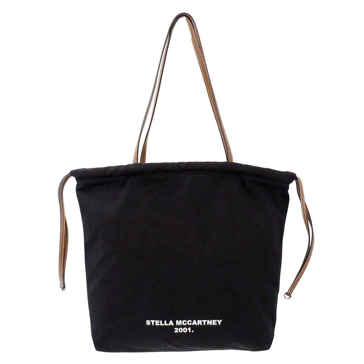 Stella Mccartney Black Canvas Handbag Tote Bag (Pre-Owned)