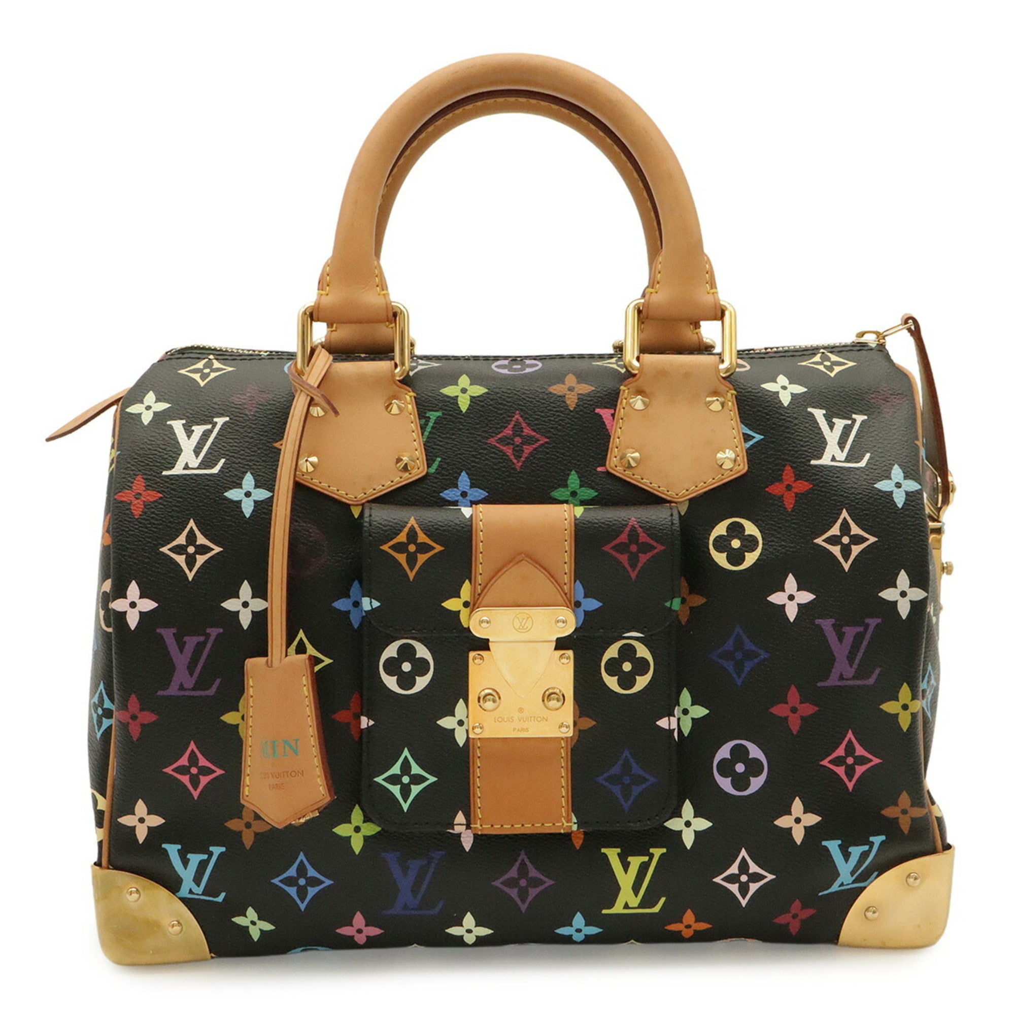 Louis Vuitton Black Monogram Multi-Color Noir Monogram Multicolore Handbag (Pre-Owned)