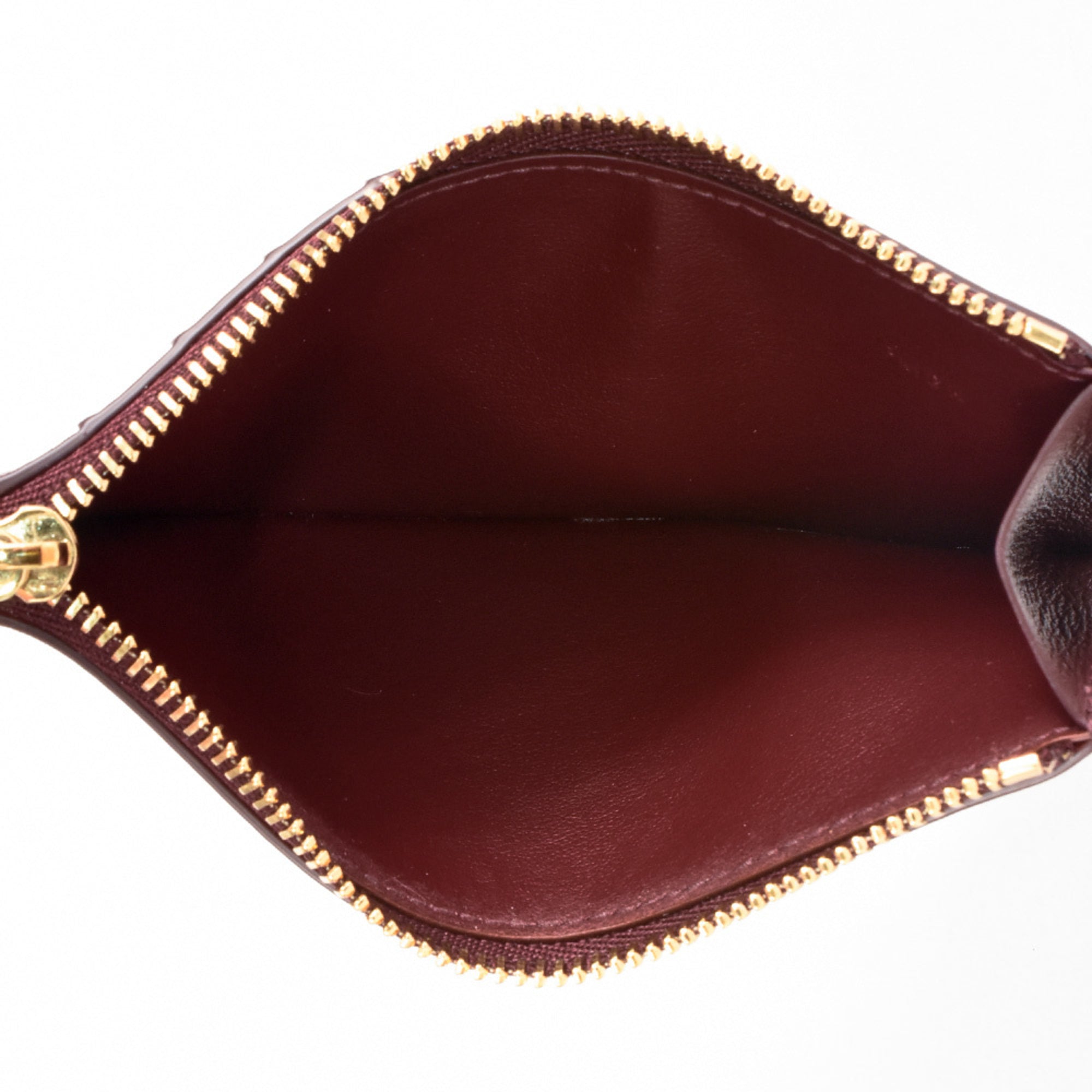 Cartier Red Color Leather Long Wallet (Bi-Fold) (Pre-Owned)