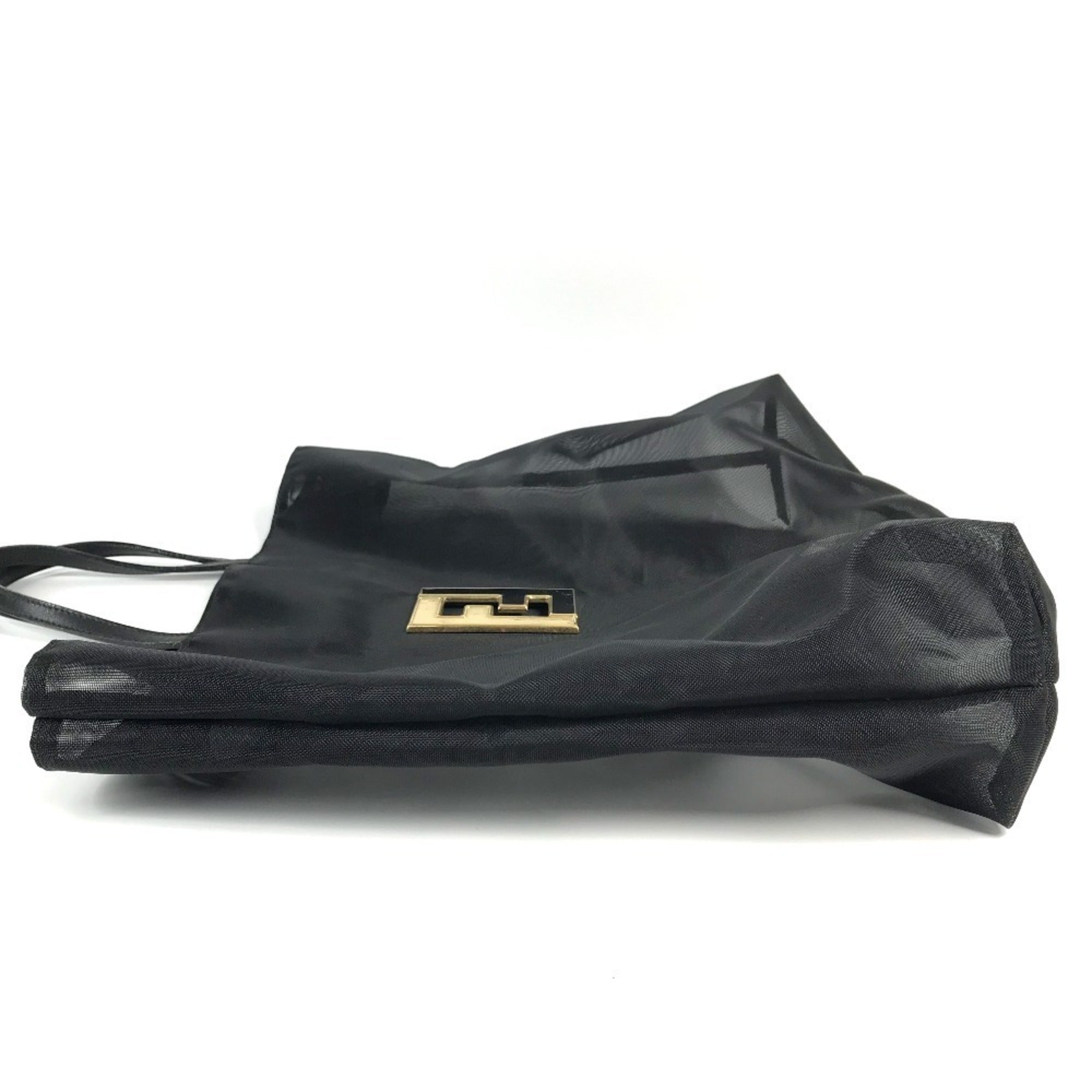 Fendi Black Nylon Mesh Beach Bag Tote Bag (Pre-Owned)