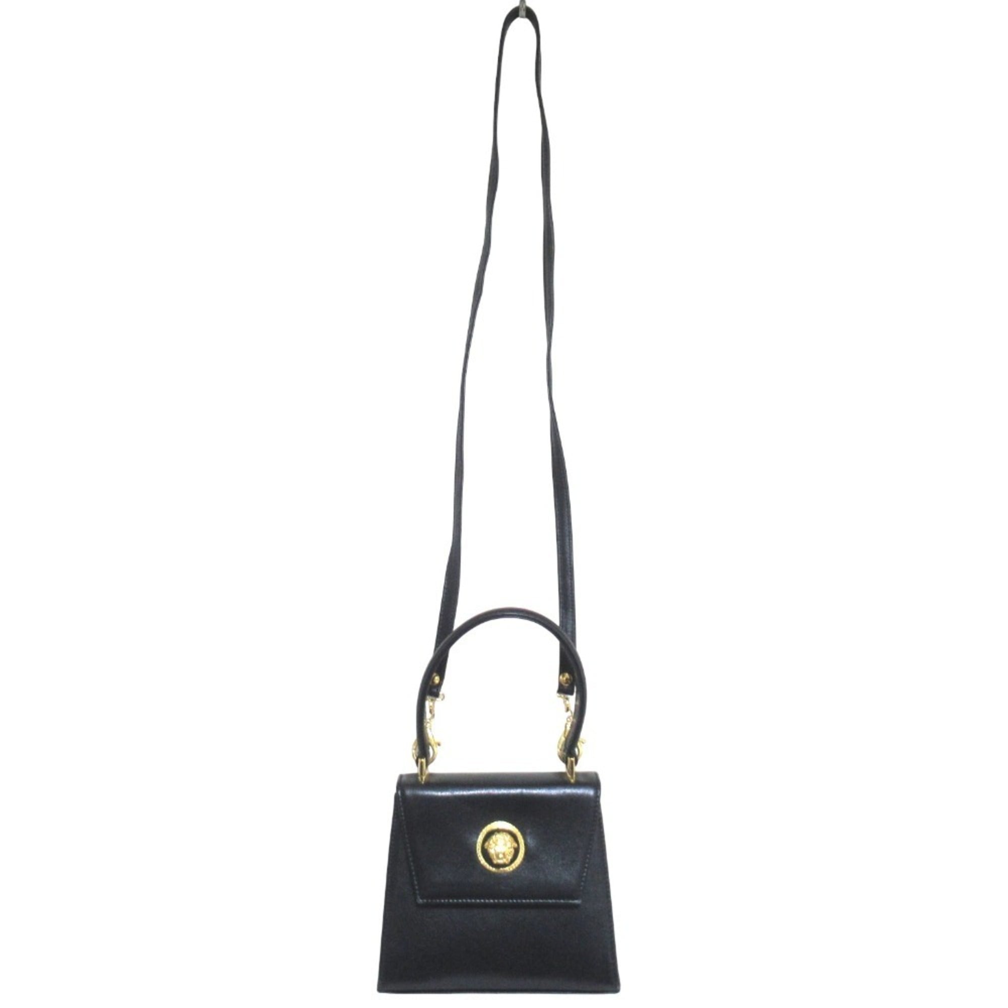 Versace Black Handbag Shoulder Bag (Pre-Owned)
