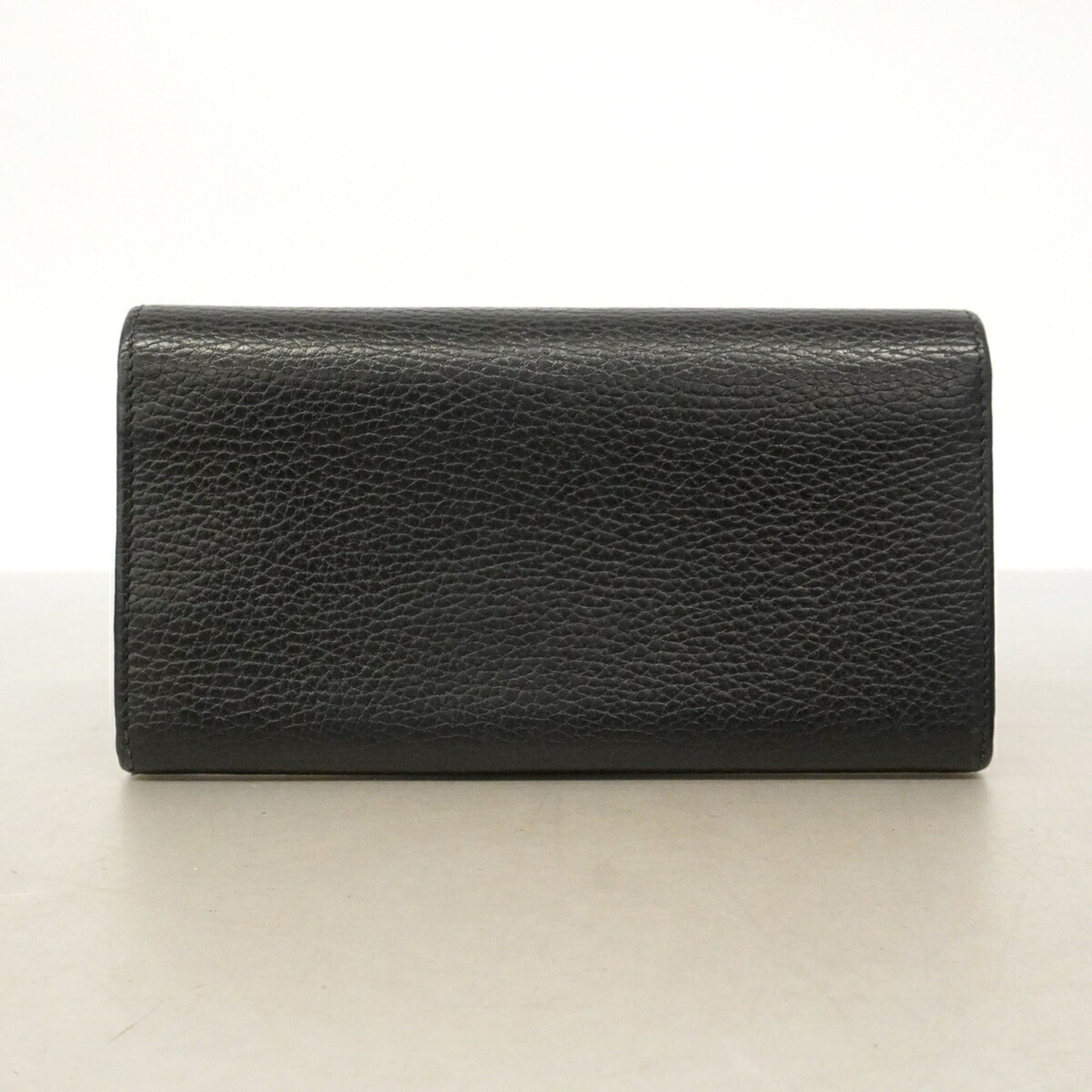 Gucci Black Leather Long Wallet (Bi-Fold) (Pre-Owned)