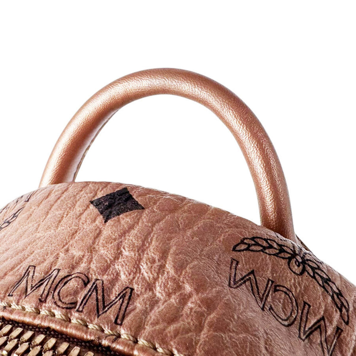 Mcm Pink Beige Leather Backpack (Pre-Owned)