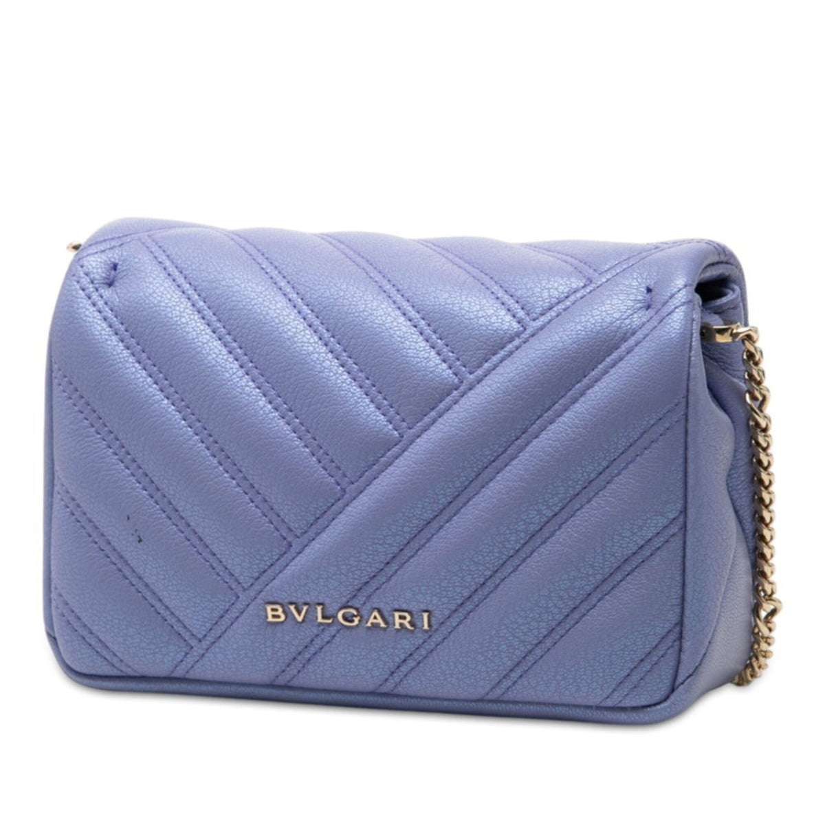 Bvlgari Purple Leather Shoulder Bag (Pre-Owned)