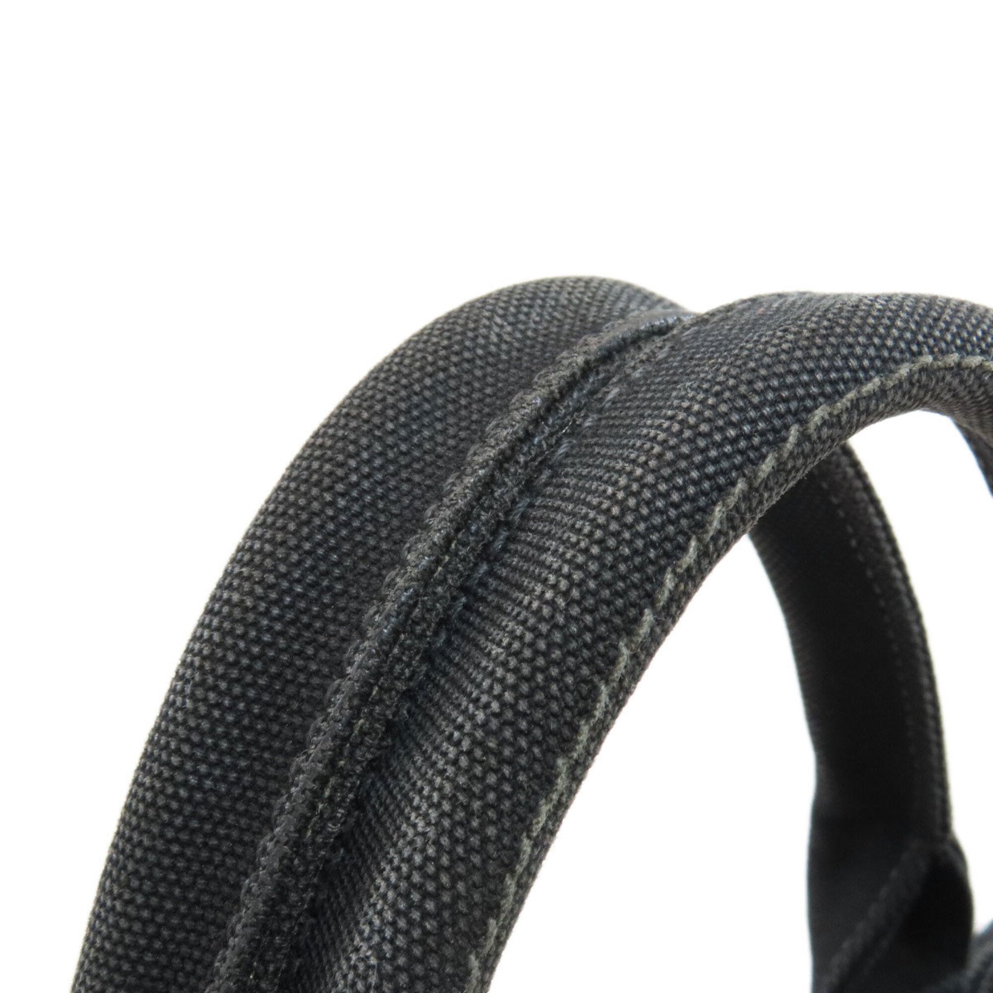 Prada Canapa Black Canvas Handbag (Pre-Owned)