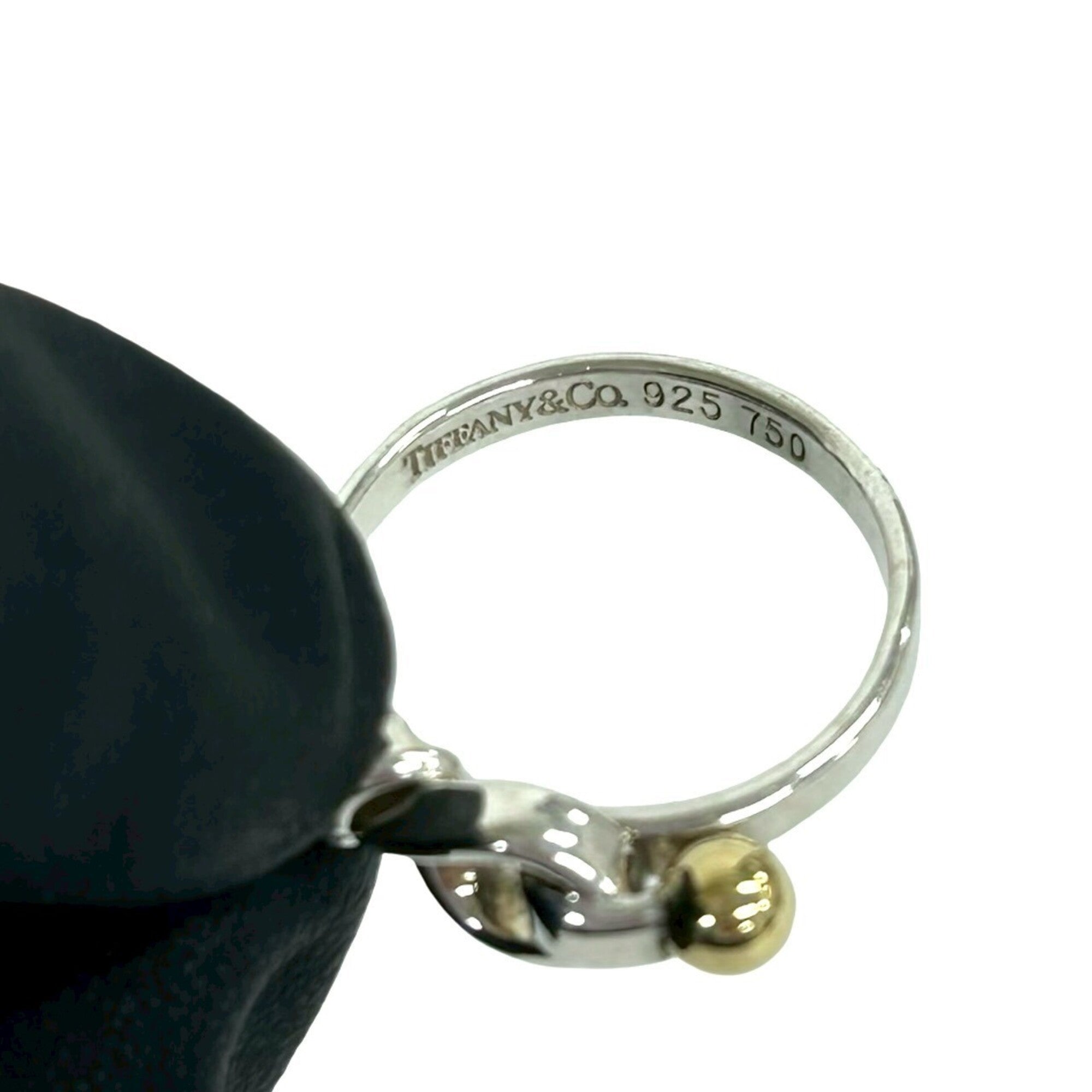 Tiffany Gold Silver Yellow Gold (18K) Silver 925 Band Ring (Pre-Owned)