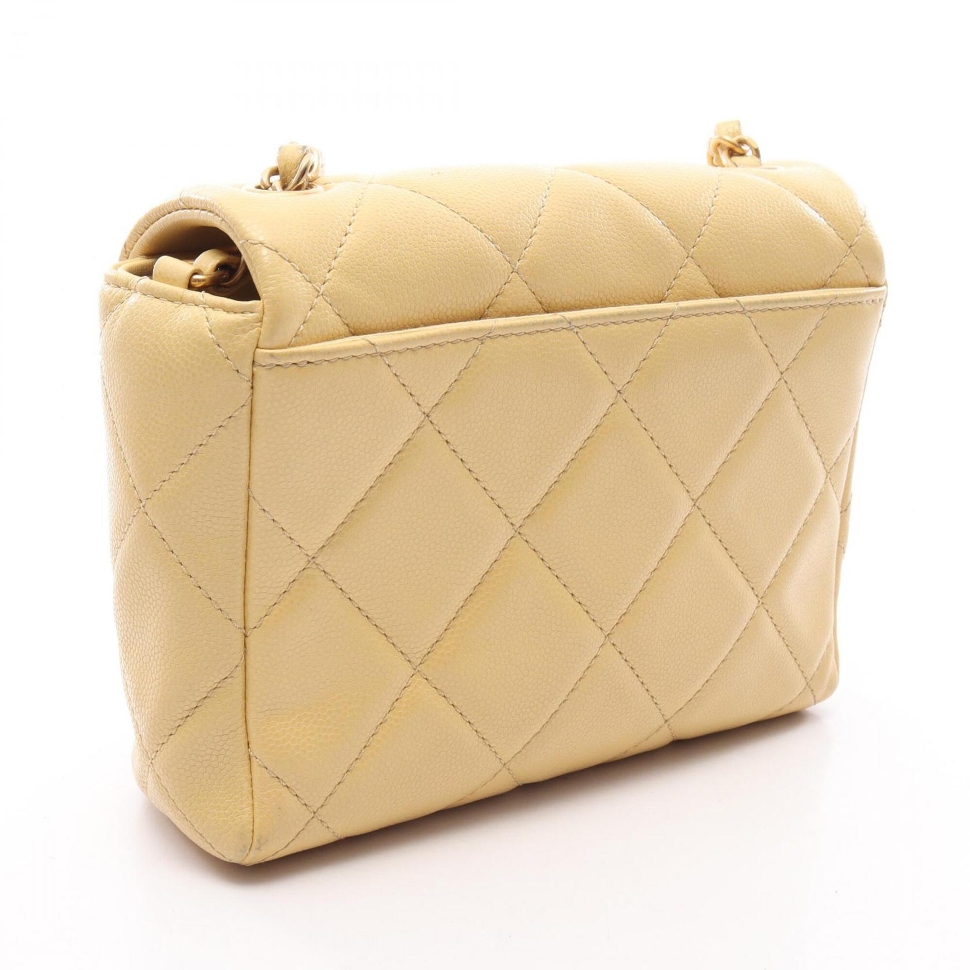 Chanel Yellow Leather Shoulder Bag (Pre-Owned)