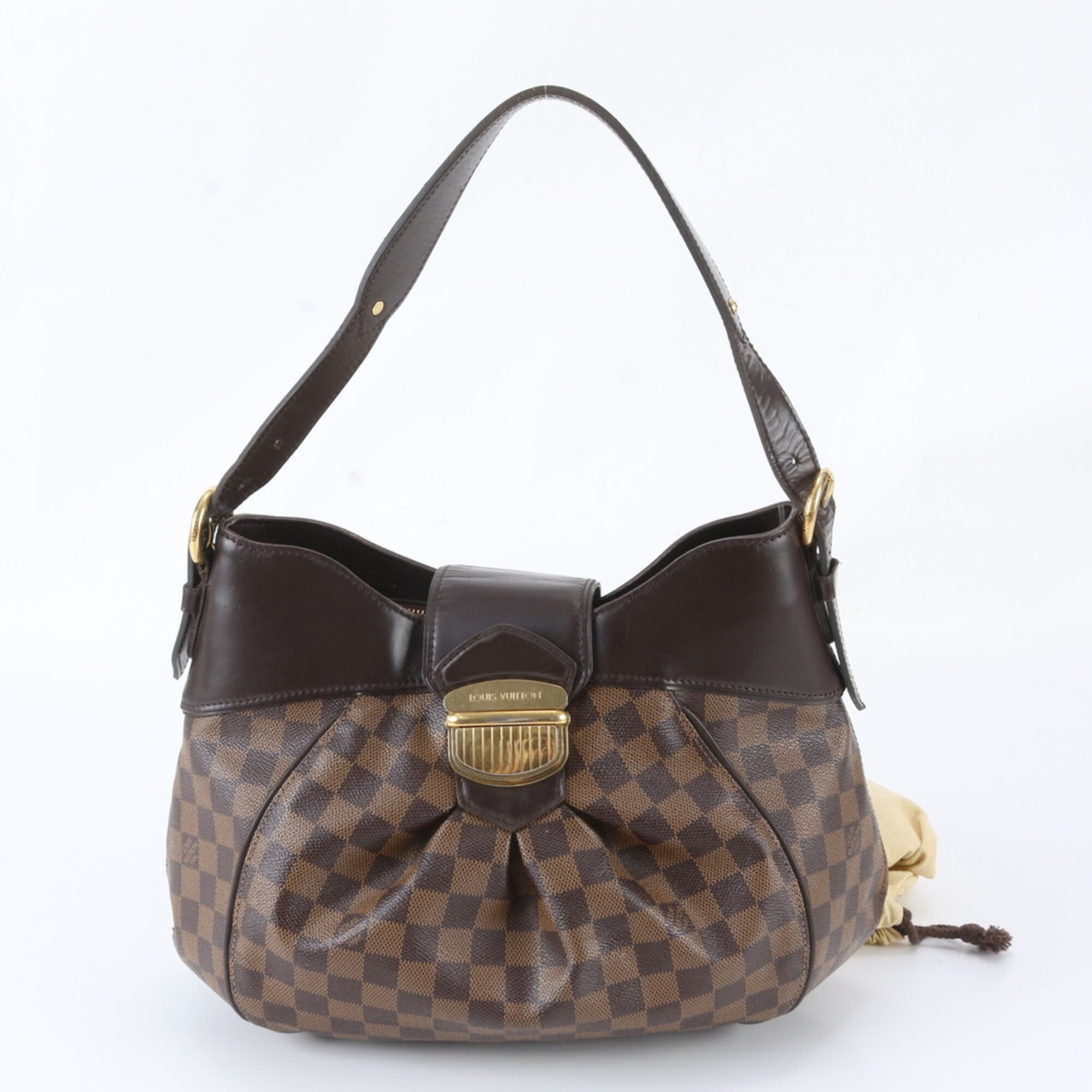 Louis Vuitton Ebene Leather Coated Canvas Handbag Shoulder Bag (Pre-Owned)