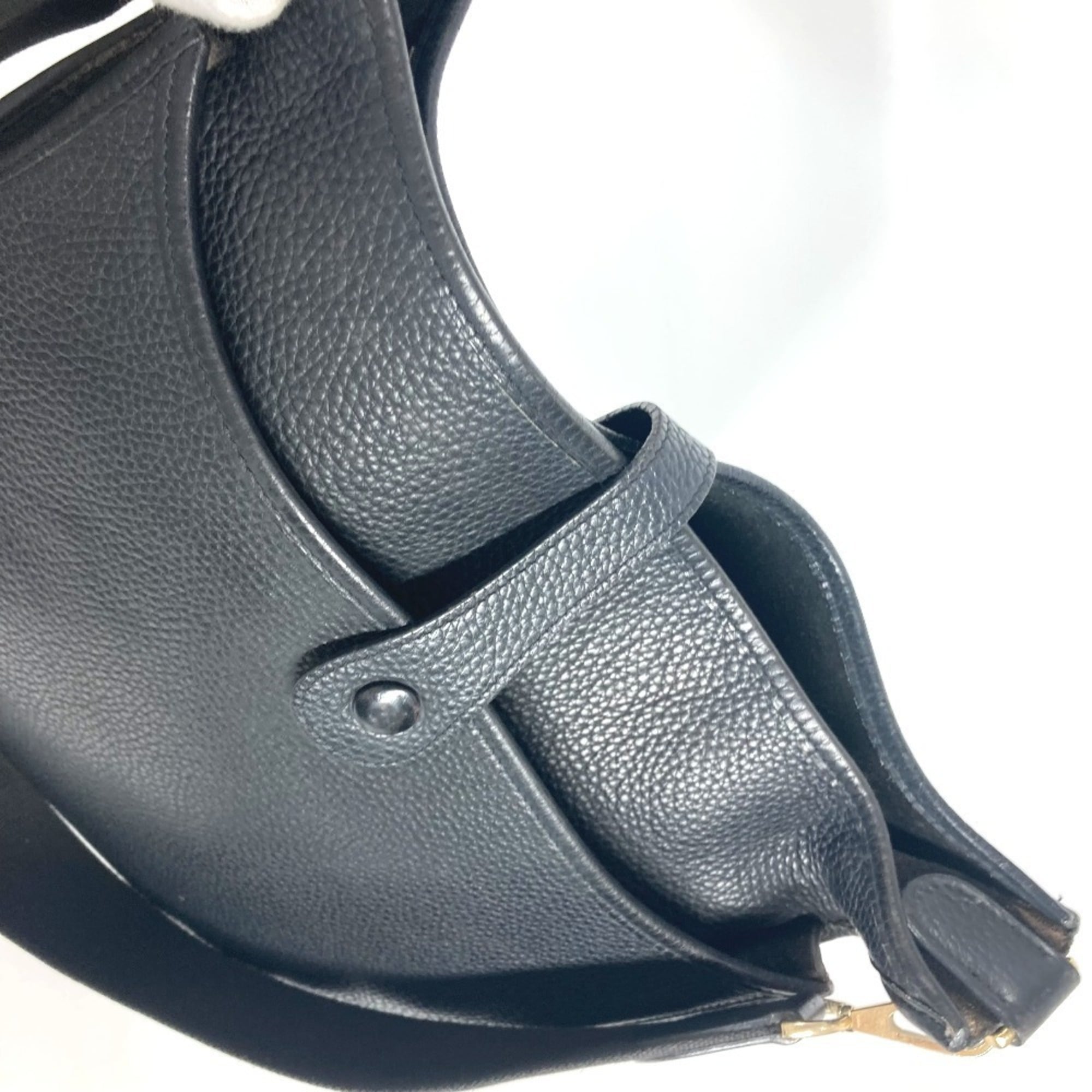 Hermes Black Taurillon Clemence Leather Shoulder Bag (Pre-Owned)
