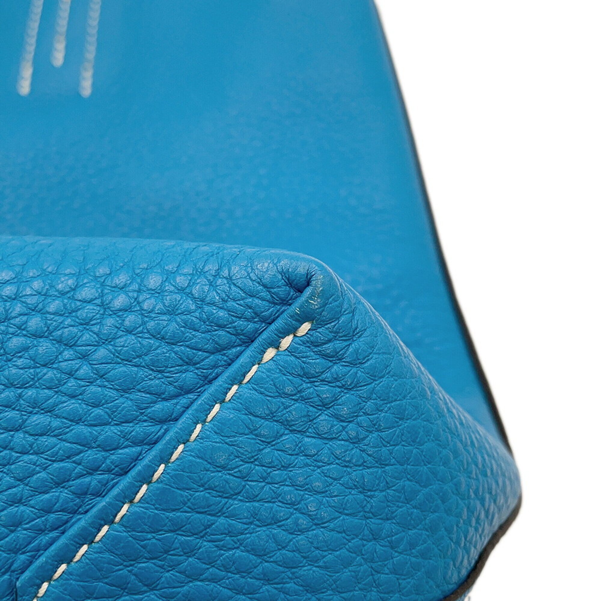 Hermes Etain Taurillon Clemence Leather Handbag Tote Bag (Pre-Owned)