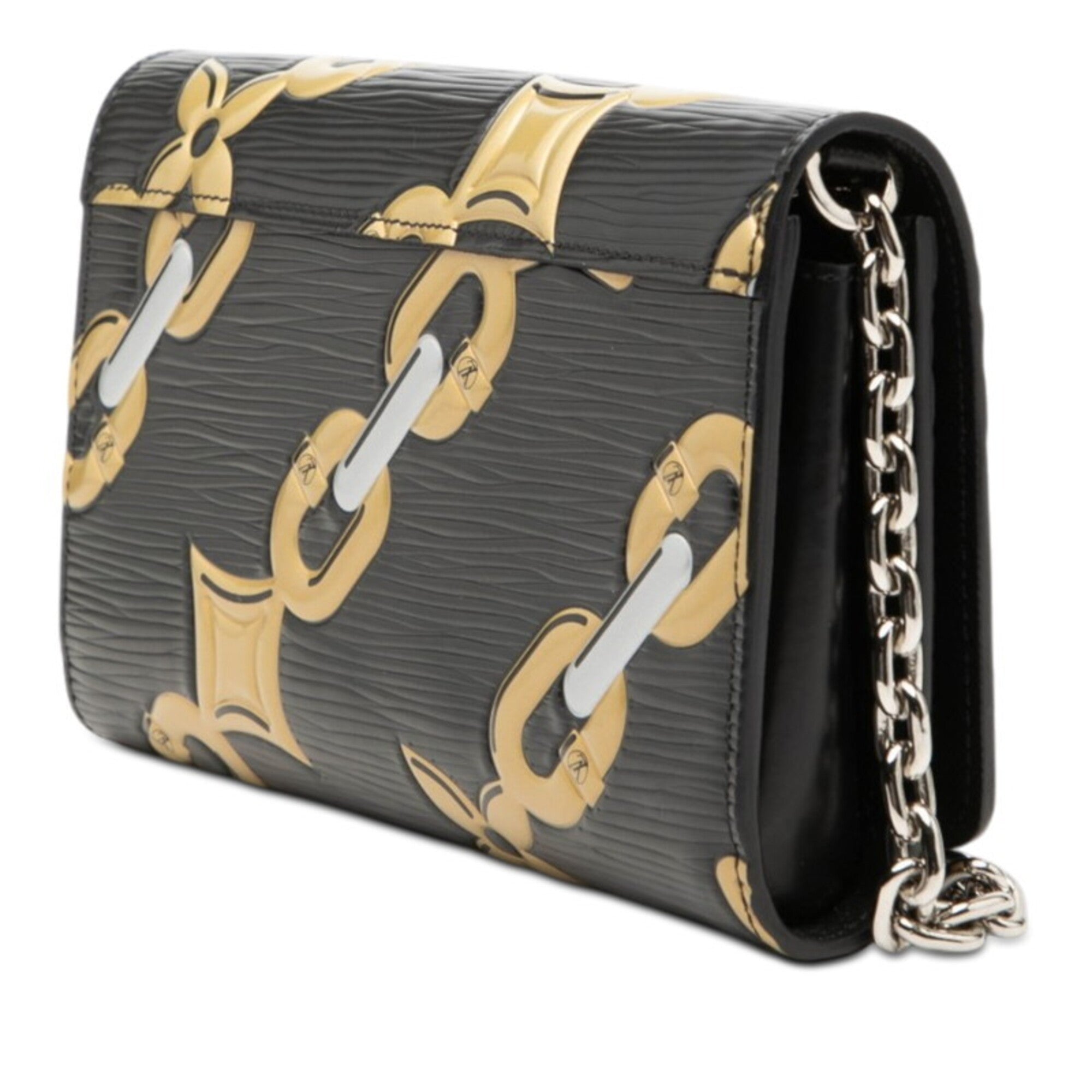Louis Vuitton Epi Black Gold Silver Leather Shoulder Bag (Pre-Owned)