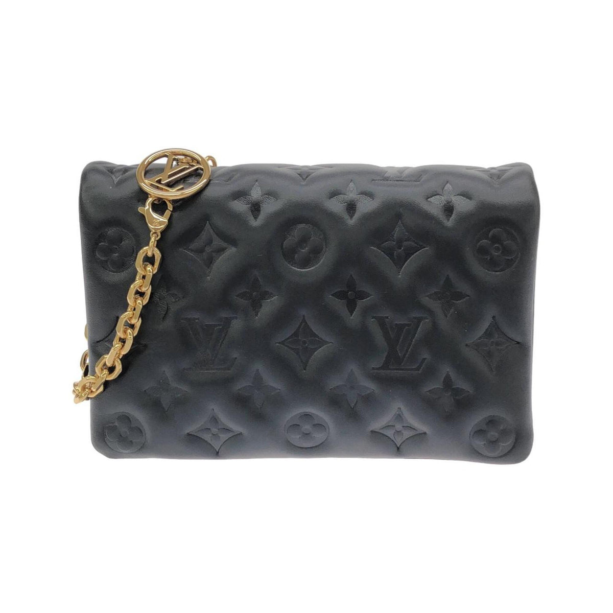 Louis Vuitton Black Leather Pochette Shoulder Bag (Pre-Owned)