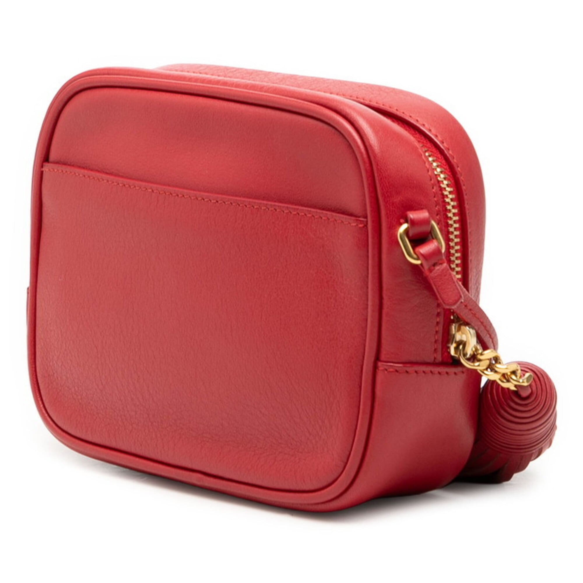 Saint Laurent Red Color Leather Shoulder Bag (Pre-Owned)