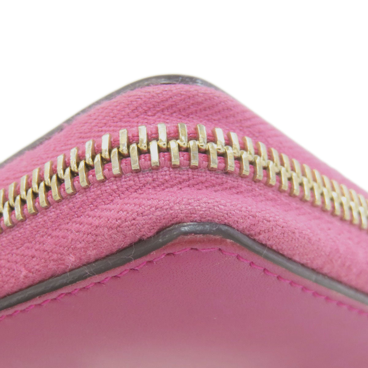 Gucci Pink Leather Long Wallet (Bi-Fold) (Pre-Owned)