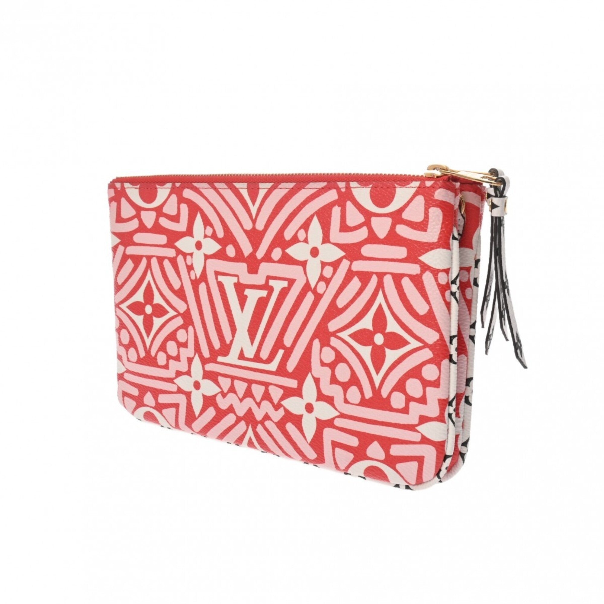 Louis Vuitton Blanc Rouge Leather Pochette Pouch (Pre-Owned)