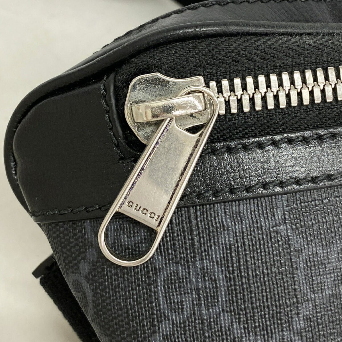 Gucci Black Gray Pvc Fanny Pack (Pre-Owned)