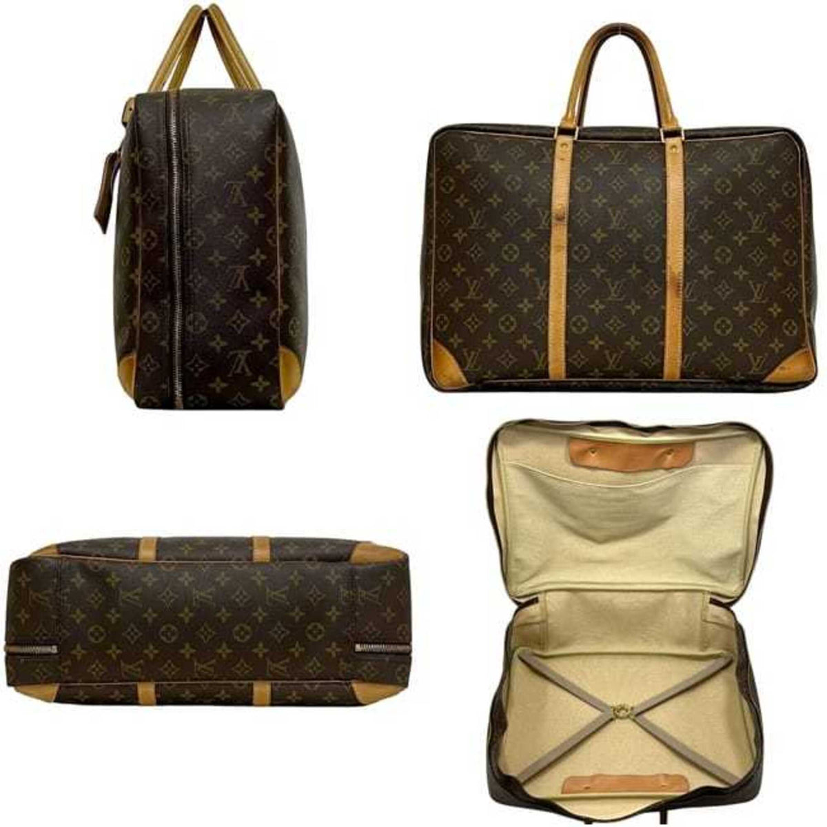 Louis Vuitton Brown Monogram Leather Boston Bag (Pre-Owned)