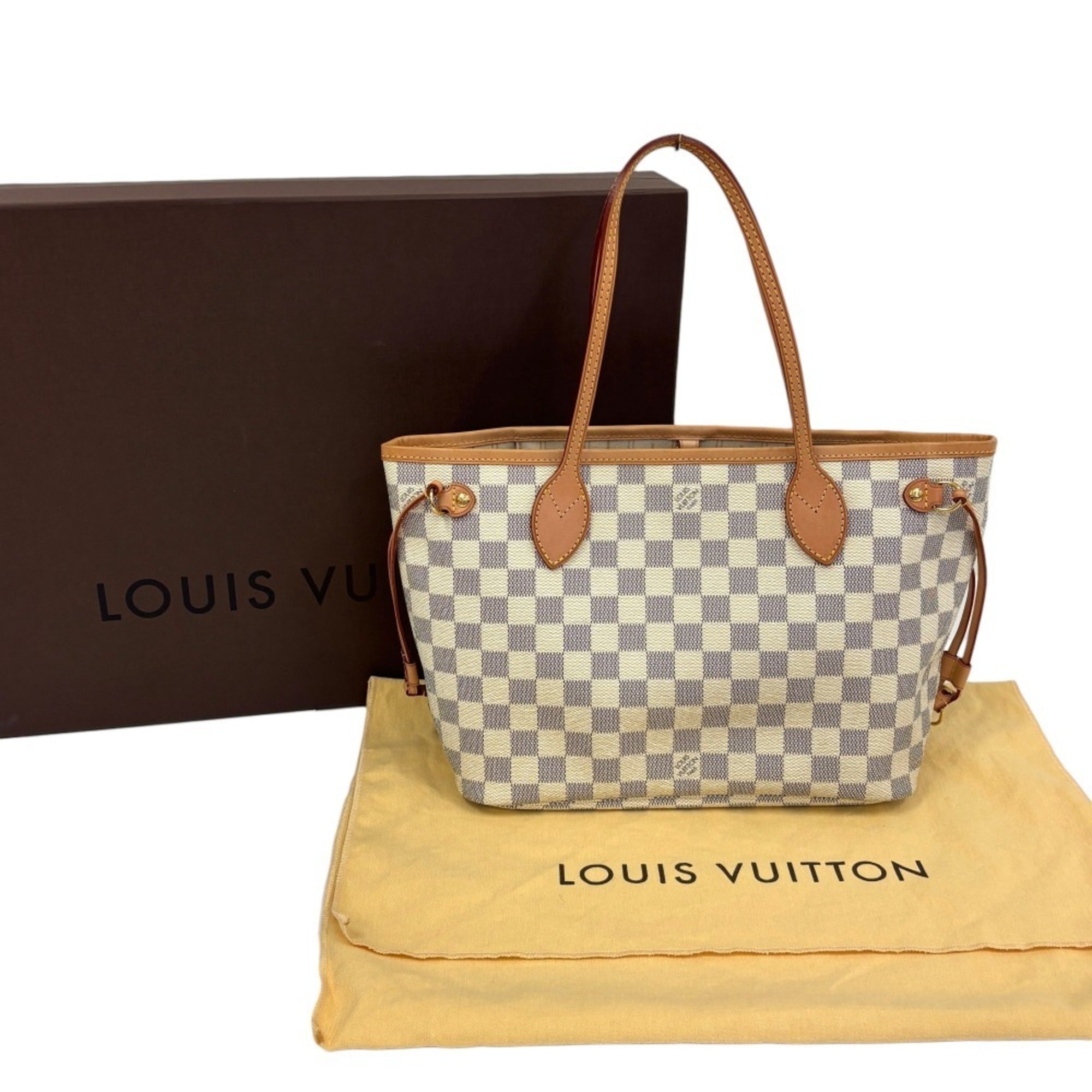 Louis Vuitton Navy White Damier Azur Tote Bag (Pre-Owned)