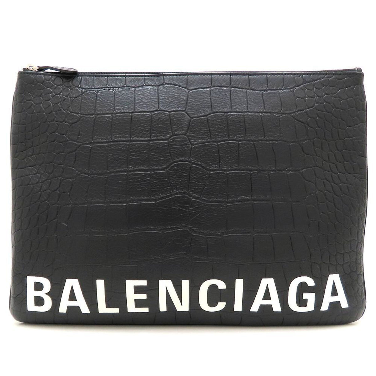 Balenciaga Black Leather Clutch Bag (Pre-Owned)