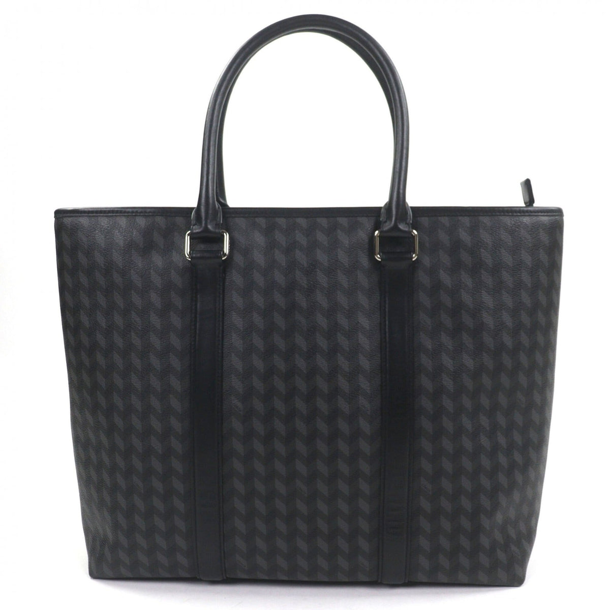 Coach Black Gray Leather Briefcase Shoulder Bag (Pre-Owned)