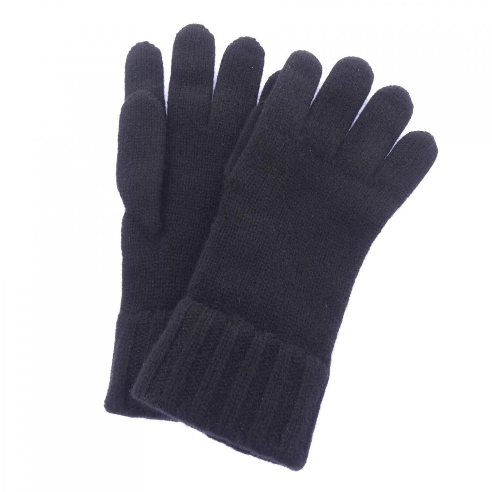 Hermes Black Cashmere Warm Gloves (Pre-Owned)
