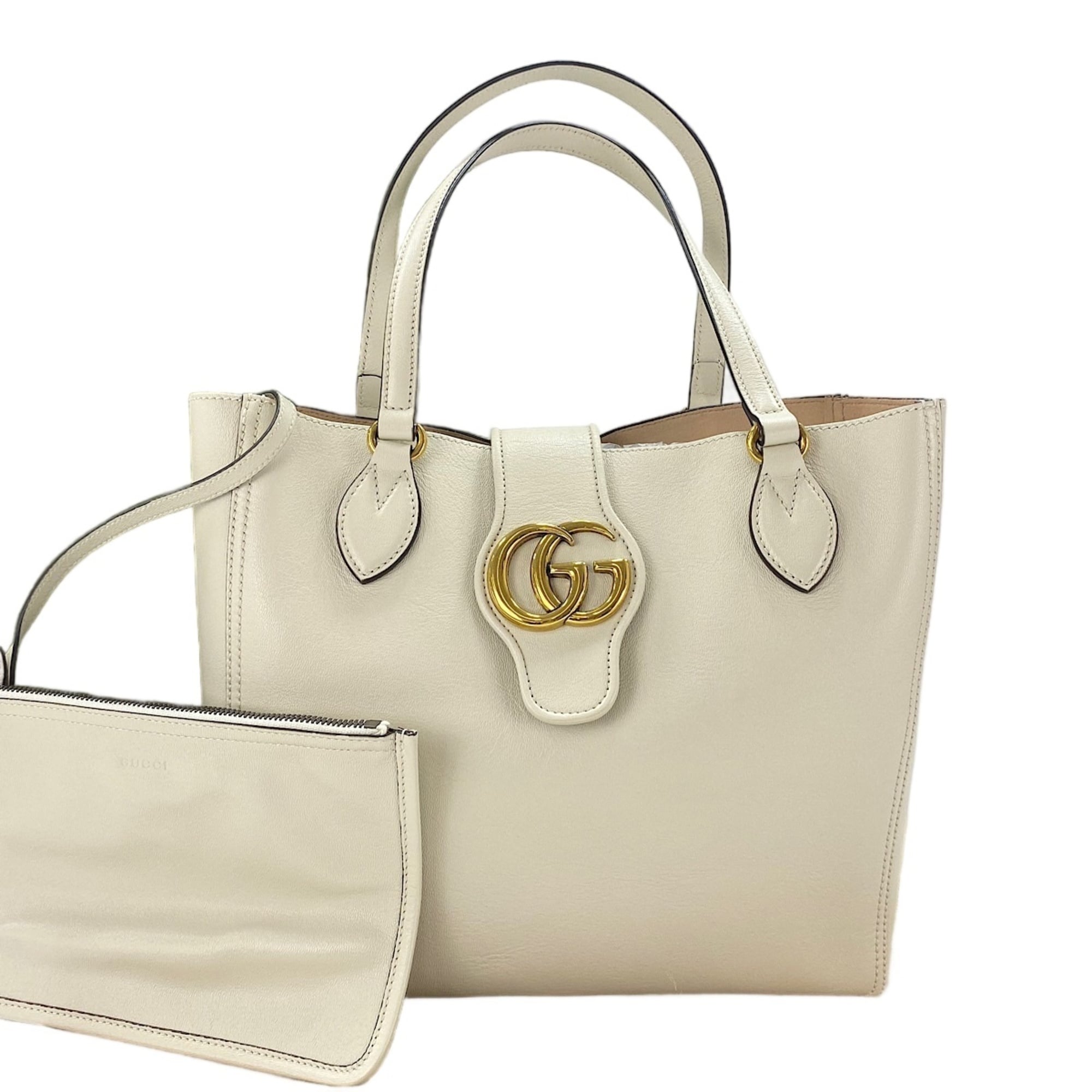 Gucci Gg Marmont White Tote Bag (Pre-Owned)