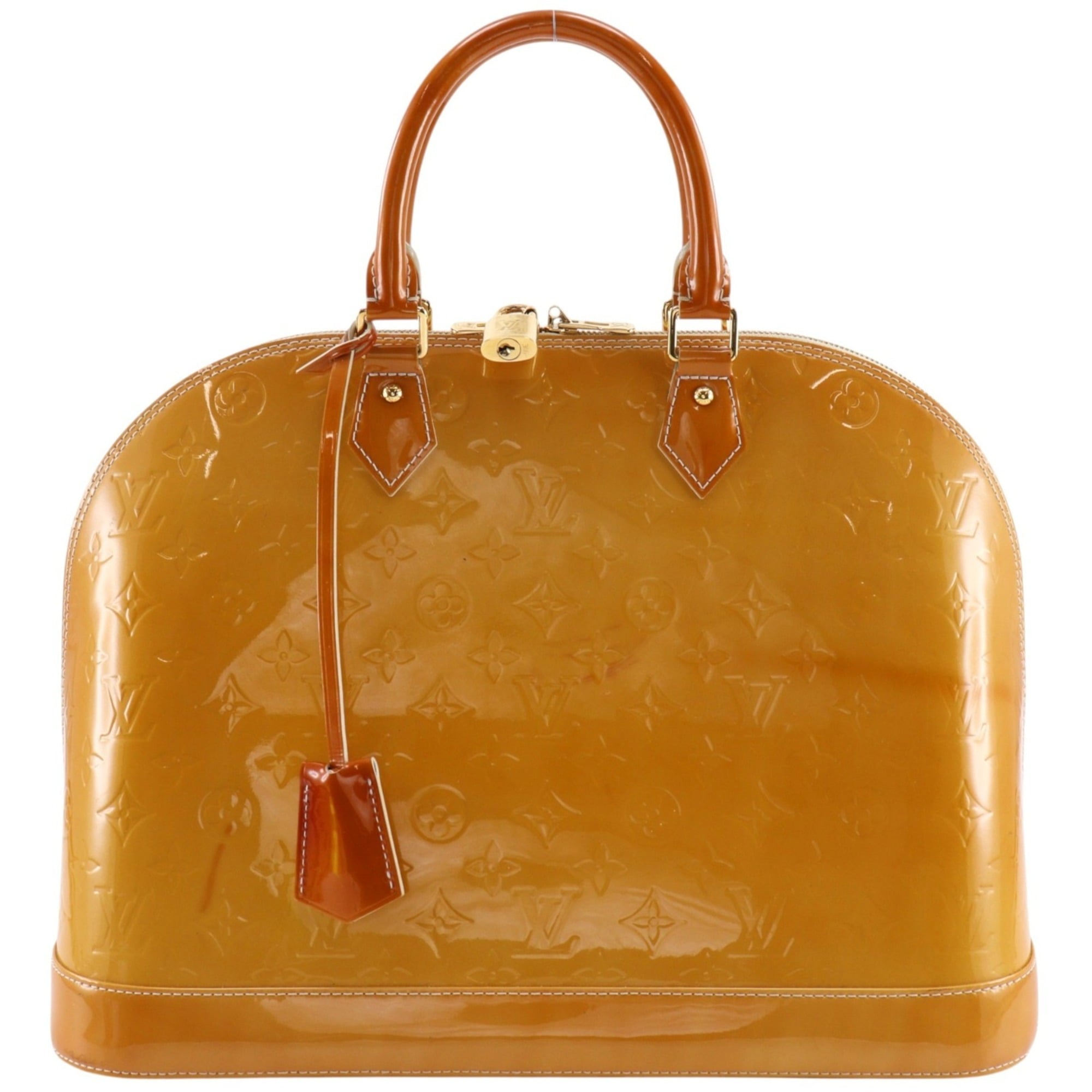 Louis Vuitton Monogram Vernis Yellow Monogram Vernis Handbag (Pre-Owned)