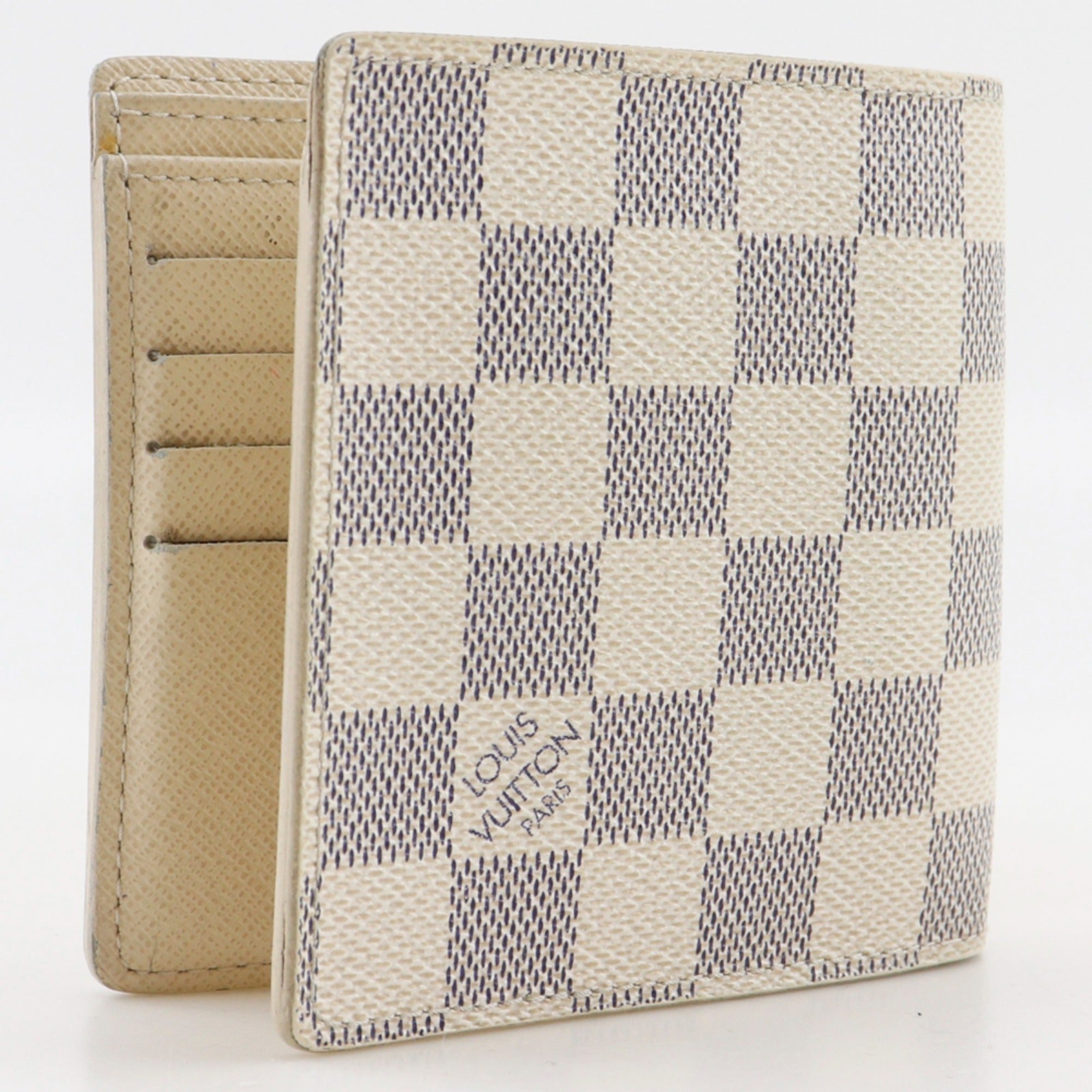 Louis Vuitton Damier Azur White Damier Azur Wallet (Bi-Fold) (Pre-Owned)
