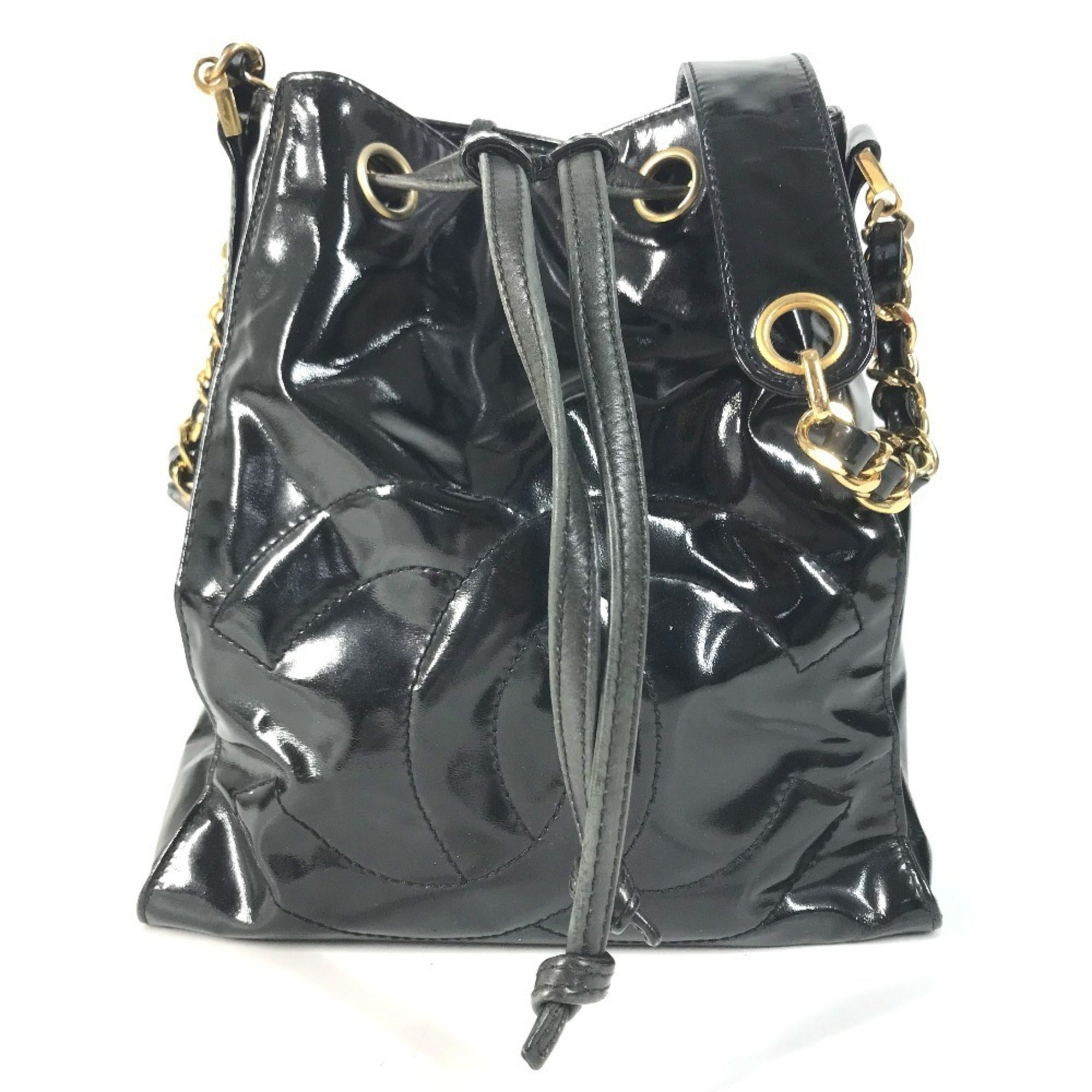 Chanel Black Handbag Pouch Shoulder Bag (Pre-Owned)