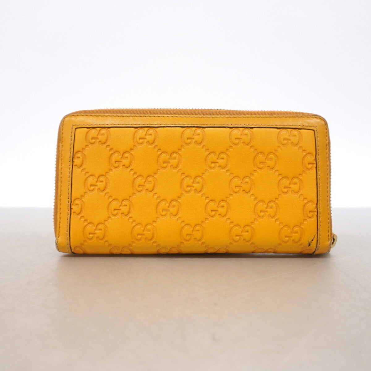 Gucci Yellow Leather Long Wallet (Bi-Fold) (Pre-Owned)