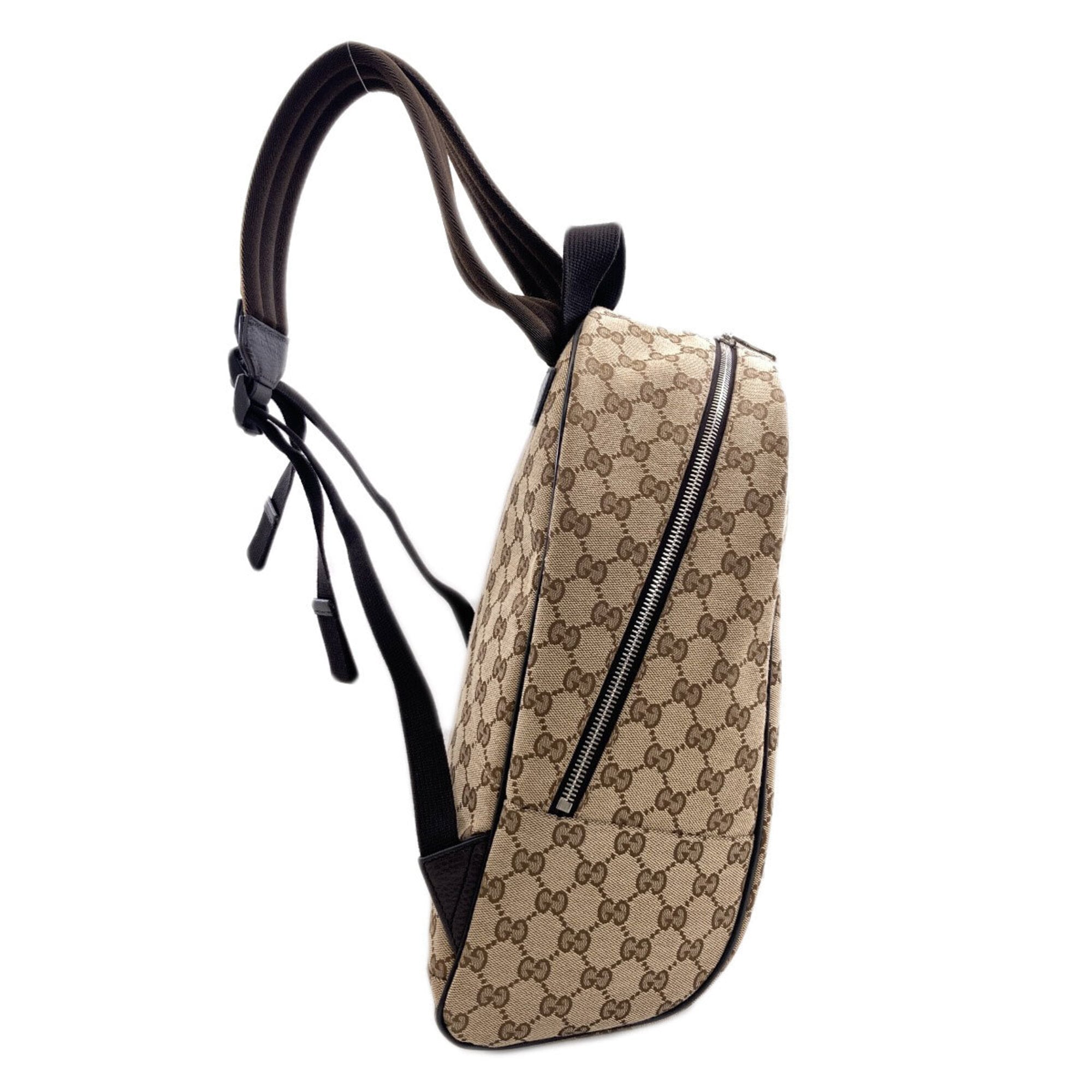 Gucci Brown Canvas Backpack (Pre-Owned)
