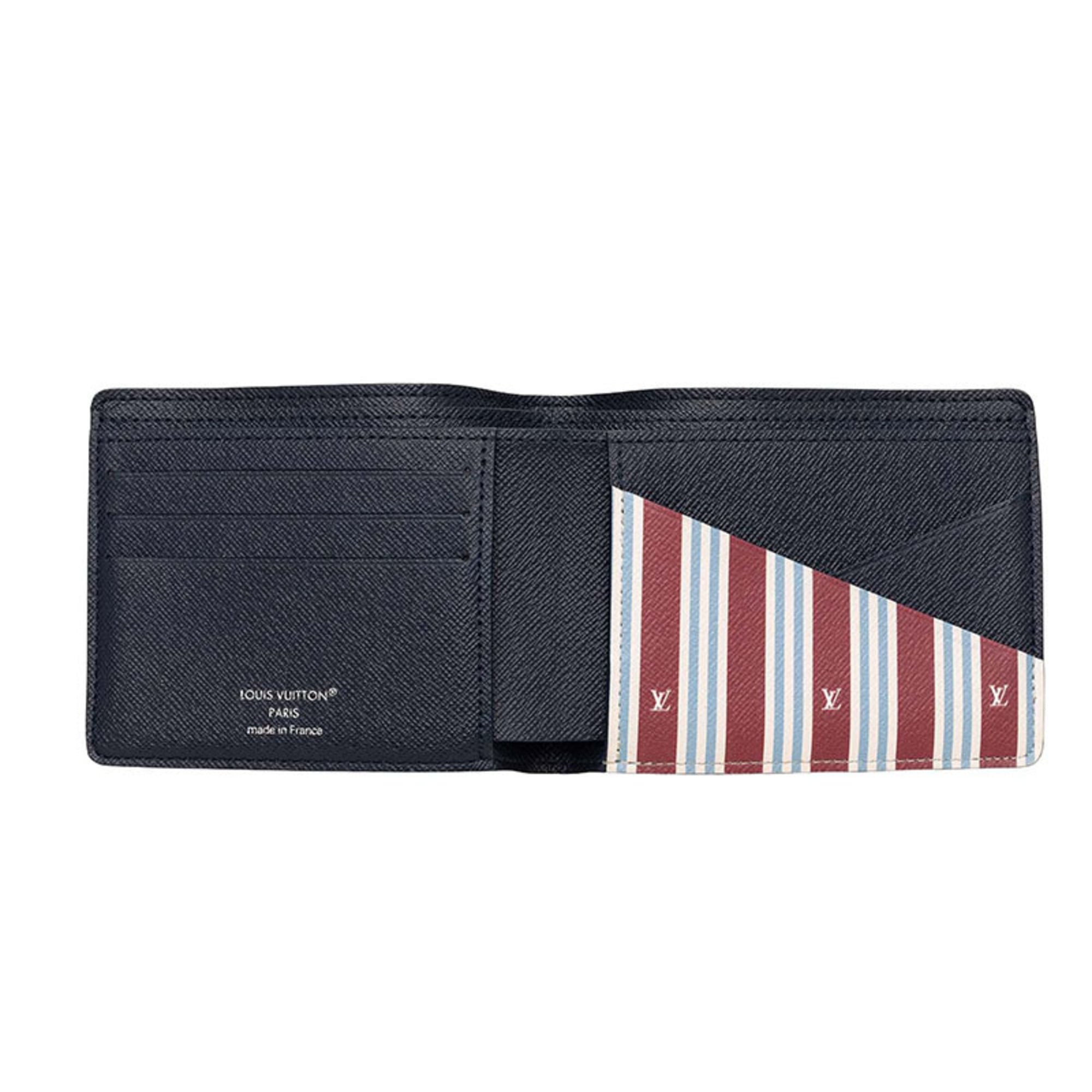 Louis Vuitton Blue Leather Wallet (Bi-Fold) (Pre-Owned)