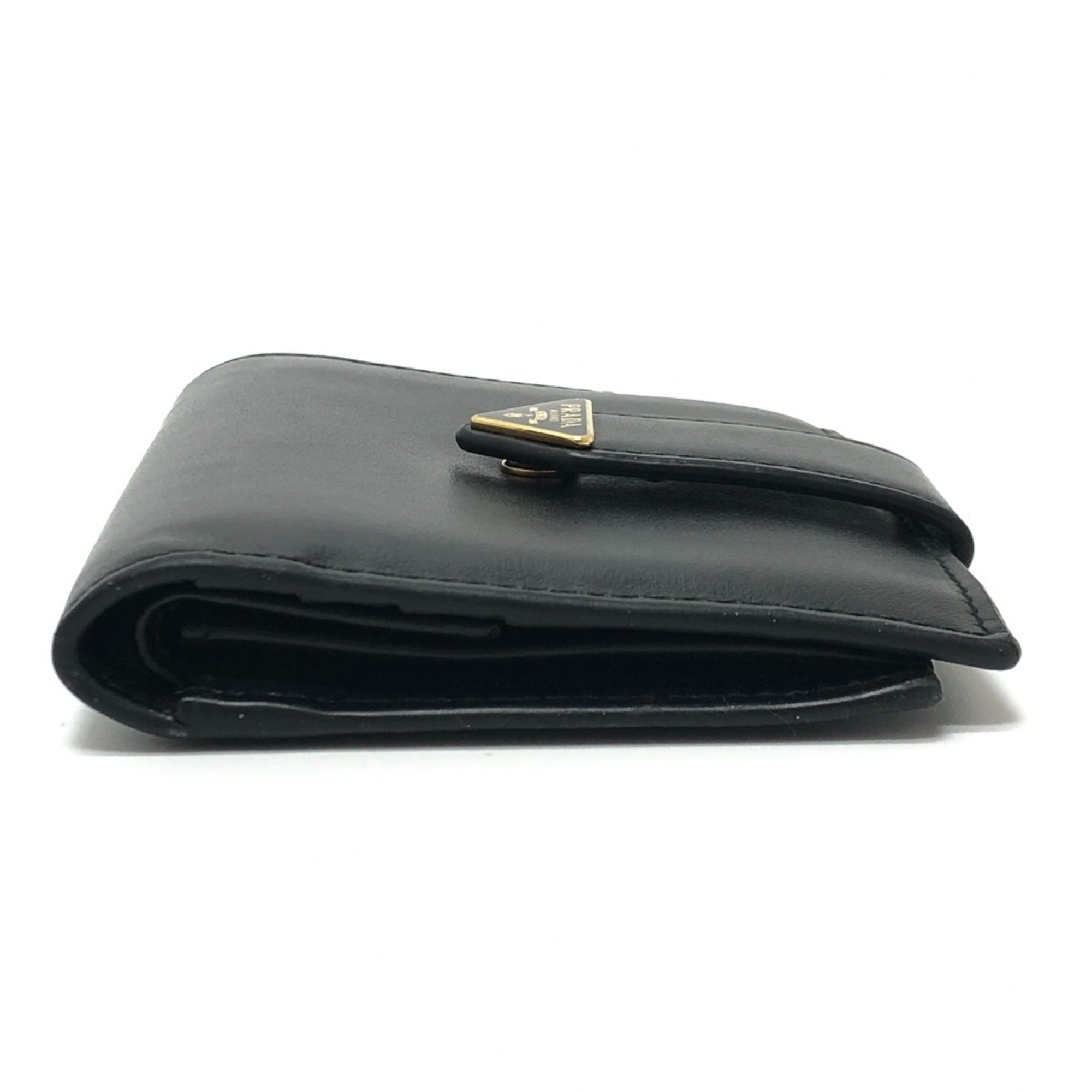 Prada Black Leather Wallet (Bi-Fold) (Pre-Owned)