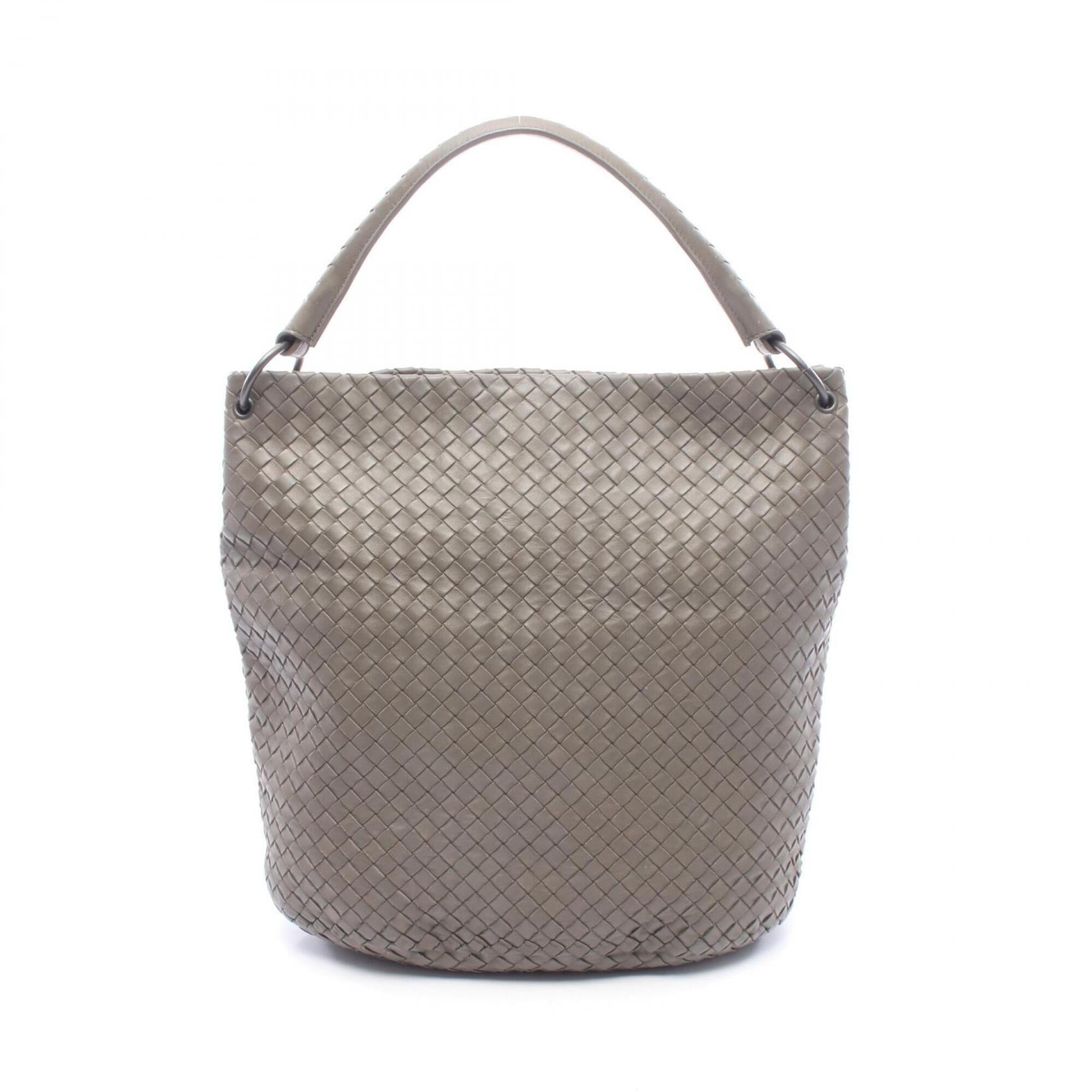 Bottega Veneta Intrecciato Gray Intrecciato Handbag Shoulder Bag (Pre-Owned)