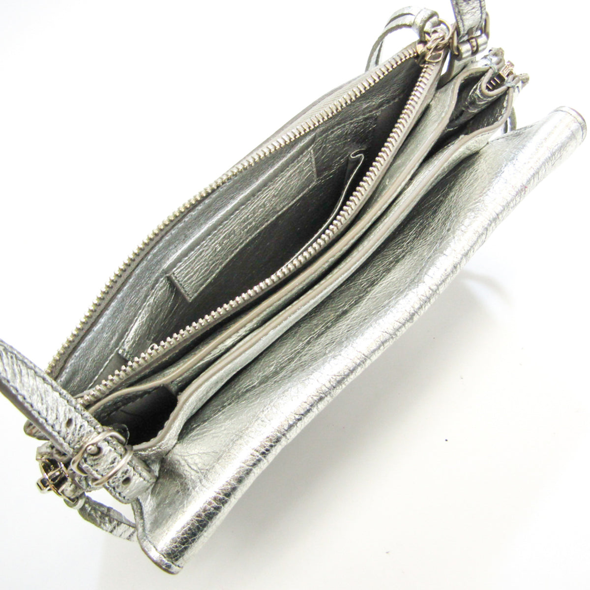 Balenciaga Silver Leather Shoulder Bag (Pre-Owned)