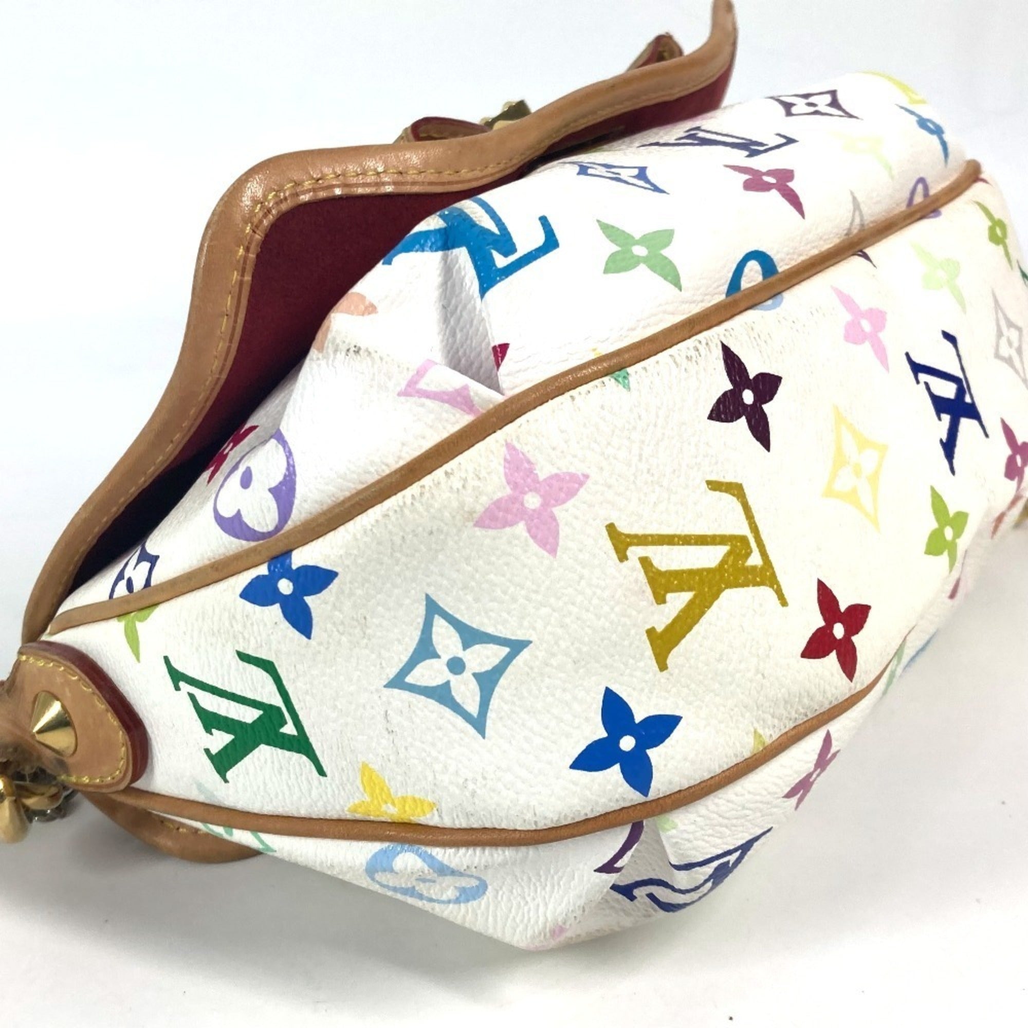 Louis Vuitton Blanc Multi-Color White Monogram Multicolore Handbag Shoulder Bag (Pre-Owned)