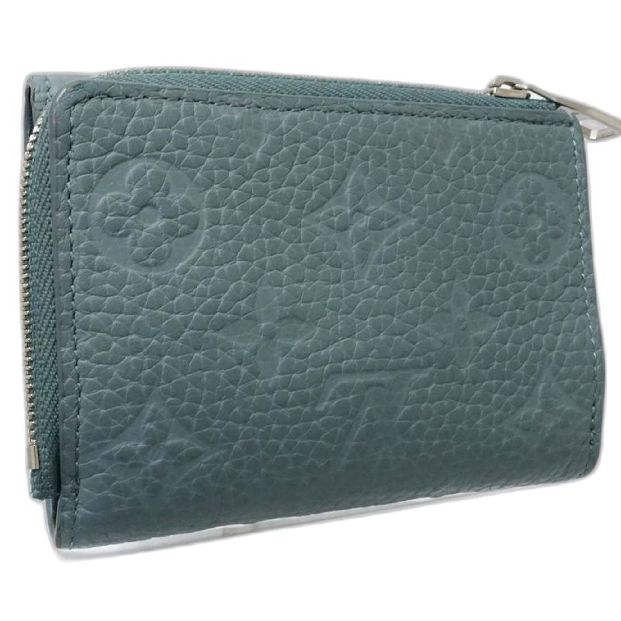 Louis Vuitton Green Leather Wallet (Tri-Fold) (Pre-Owned)