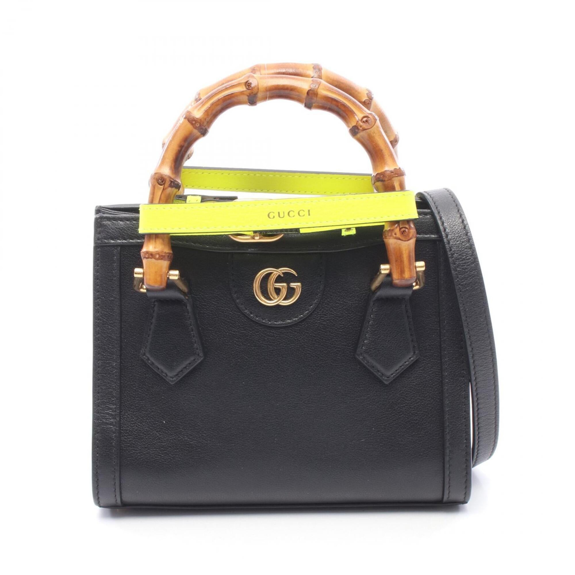 Gucci Black Leather Handbag (Pre-Owned)