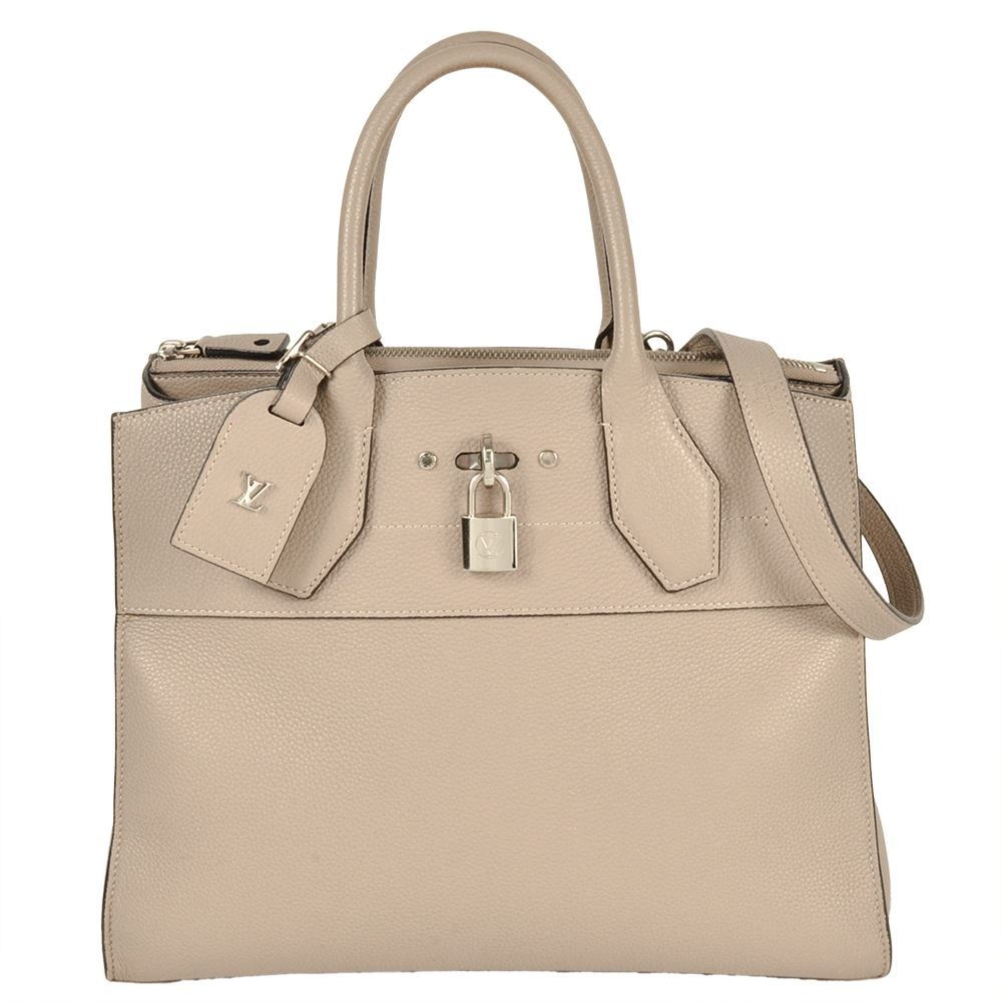 Louis Vuitton Beige Leather Handbag (Pre-Owned)