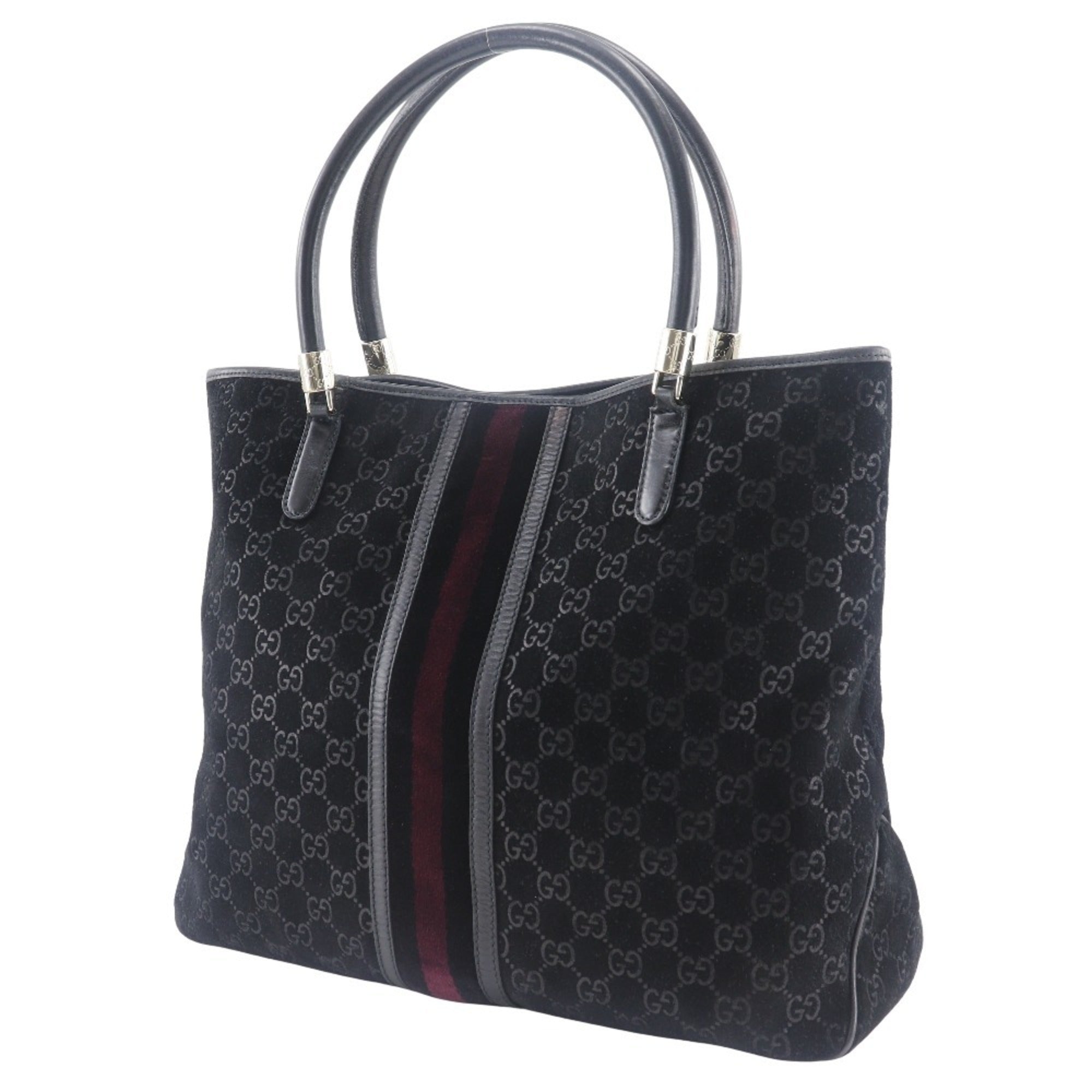 Gucci Black Suede Tote Bag (Pre-Owned)