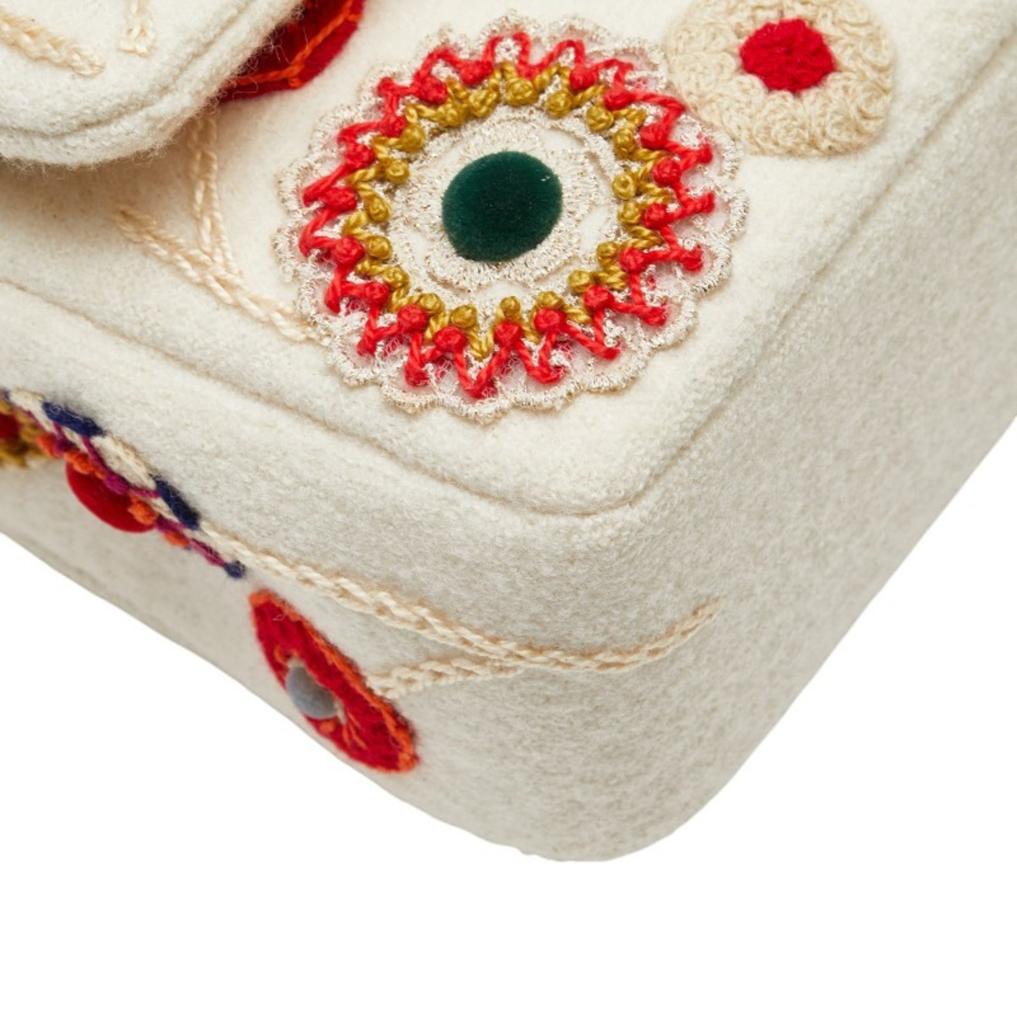 Chanel Matelasse Beige Multi-Color Cotton Handbag Shoulder Bag (Pre-Owned)