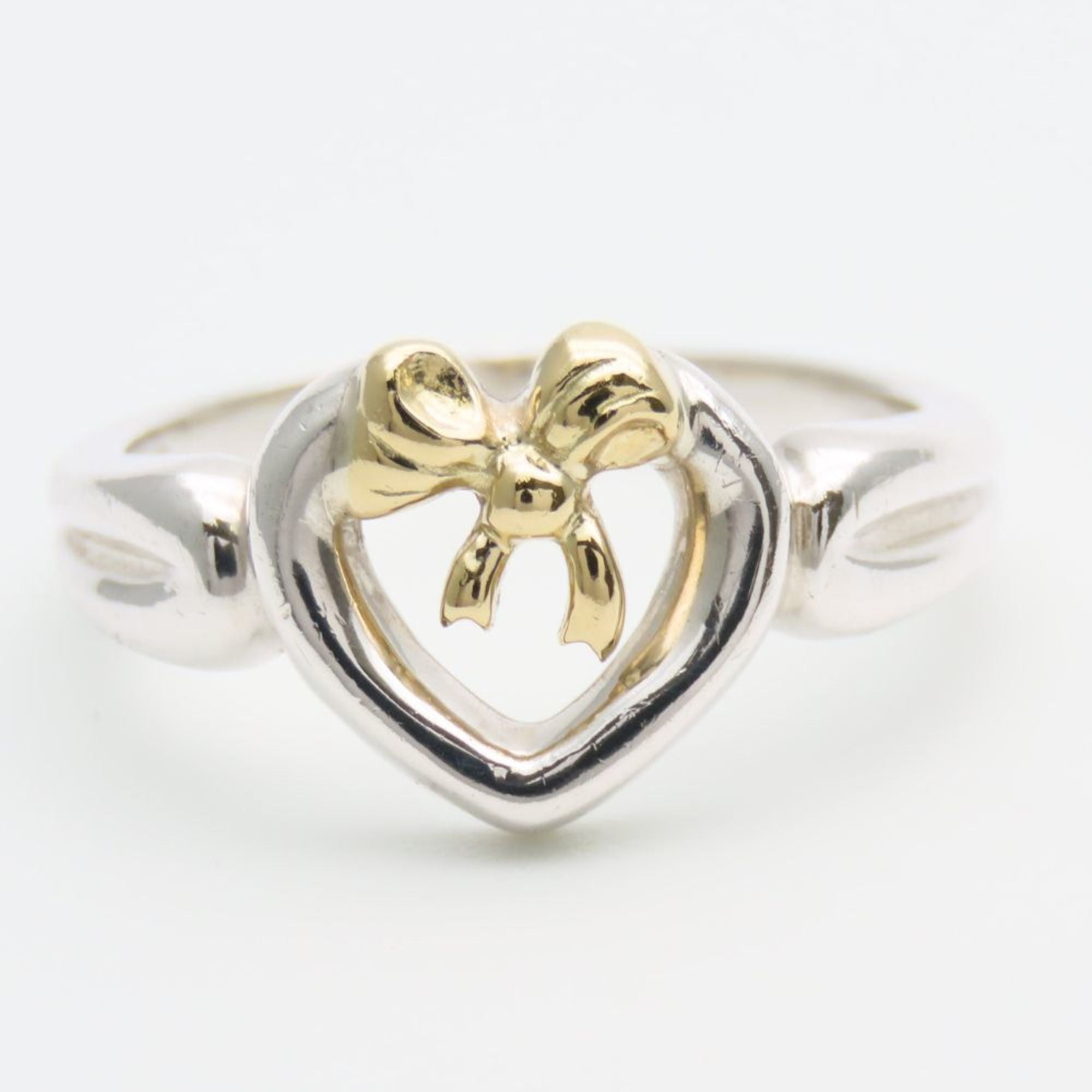 Tiffany Silver Yellow Gold Yellow Gold (18K) Silver 925 Band Ring (Pre-Owned)