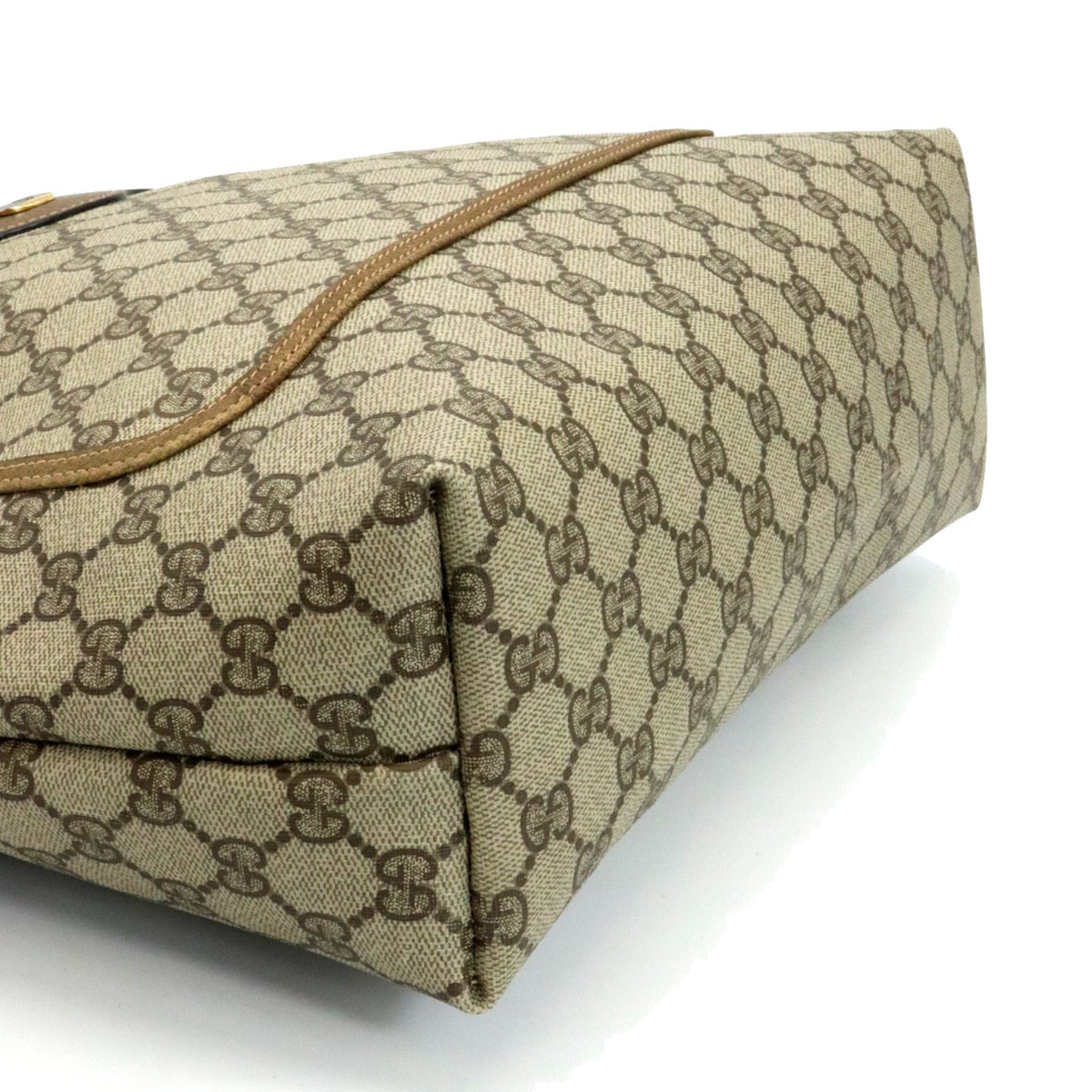 Gucci Beige Gg Supreme Shoulder Bag Tote Bag (Pre-Owned)