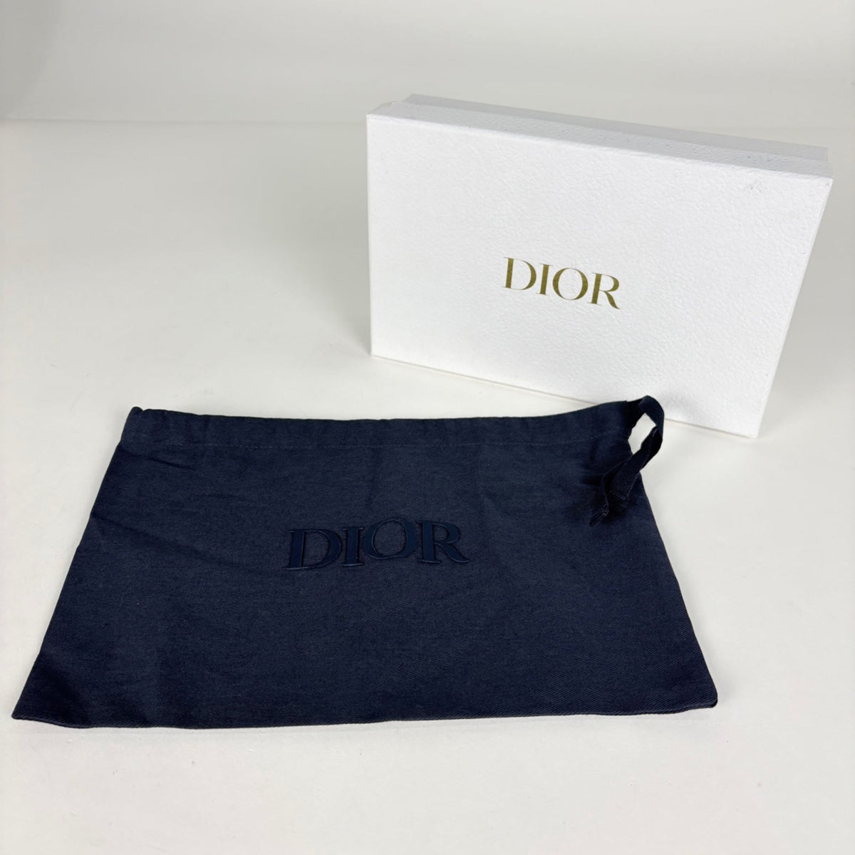 Christian Dior Gray Leather Long Wallet (Bi-Fold) (Pre-Owned)
