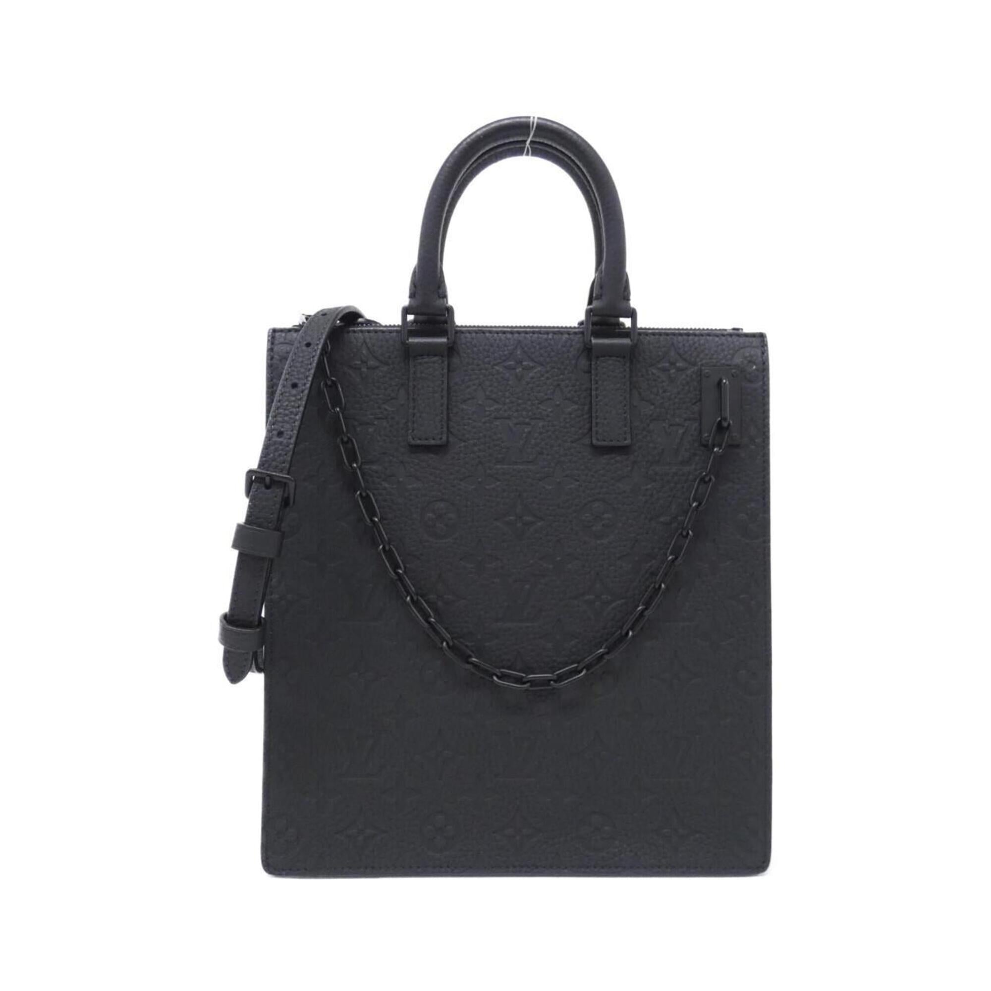 Louis Vuitton Black Leather Handbag (Pre-Owned)